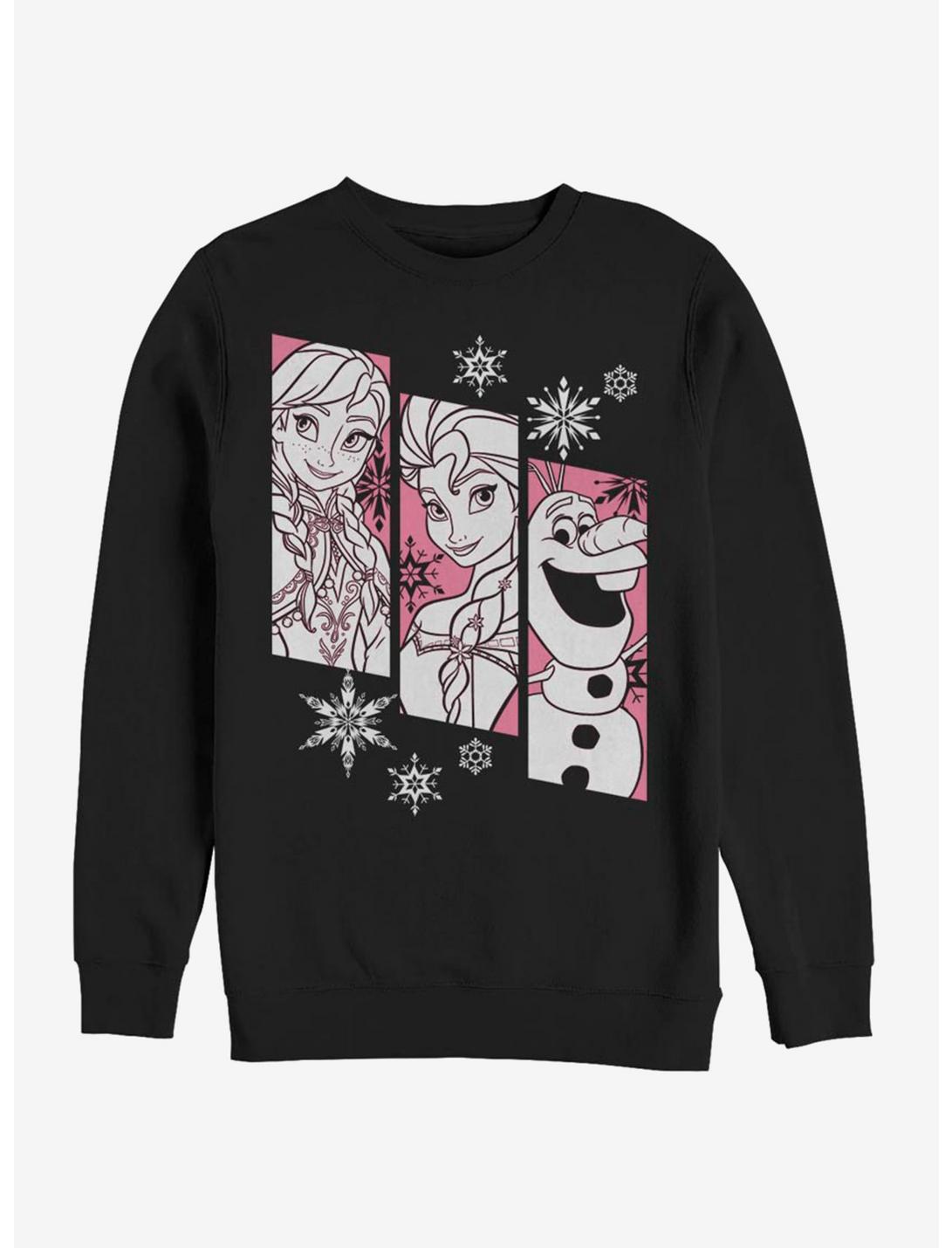 Disney Frozen Snow Trio Sweatshirt, BLACK, hi-res