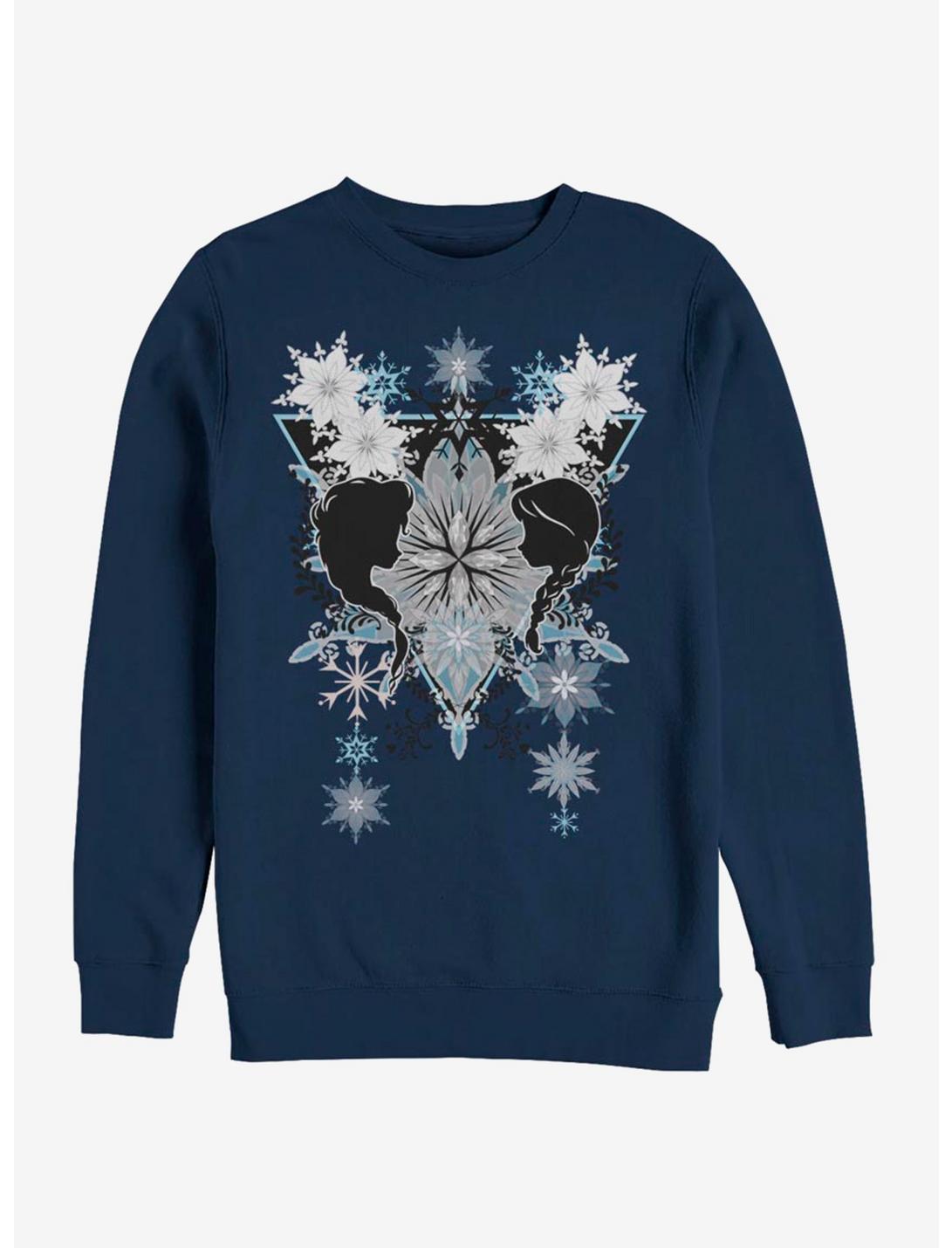 Disney Frozen Snowflake Boho Sweatshirt, NAVY, hi-res