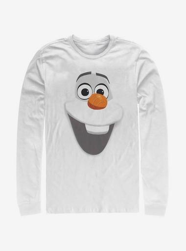 Disney Frozen Olaf Face Long Sleeve T Shirt WHITE BoxLunch