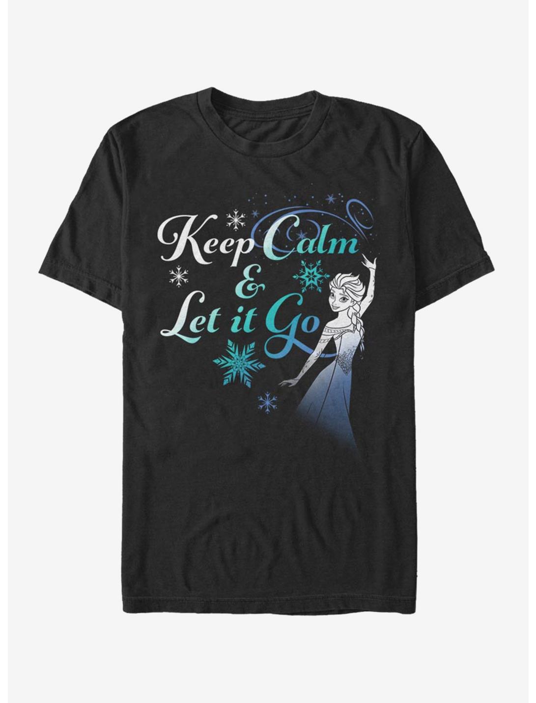 Disney Frozen Keep Calm And Let It Go T-Shirt, BLACK, hi-res