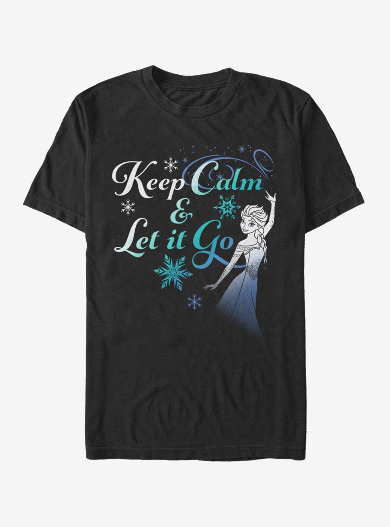 Disney Frozen Keep Calm And Let It Go T-Shirt, BLACK, hi-res