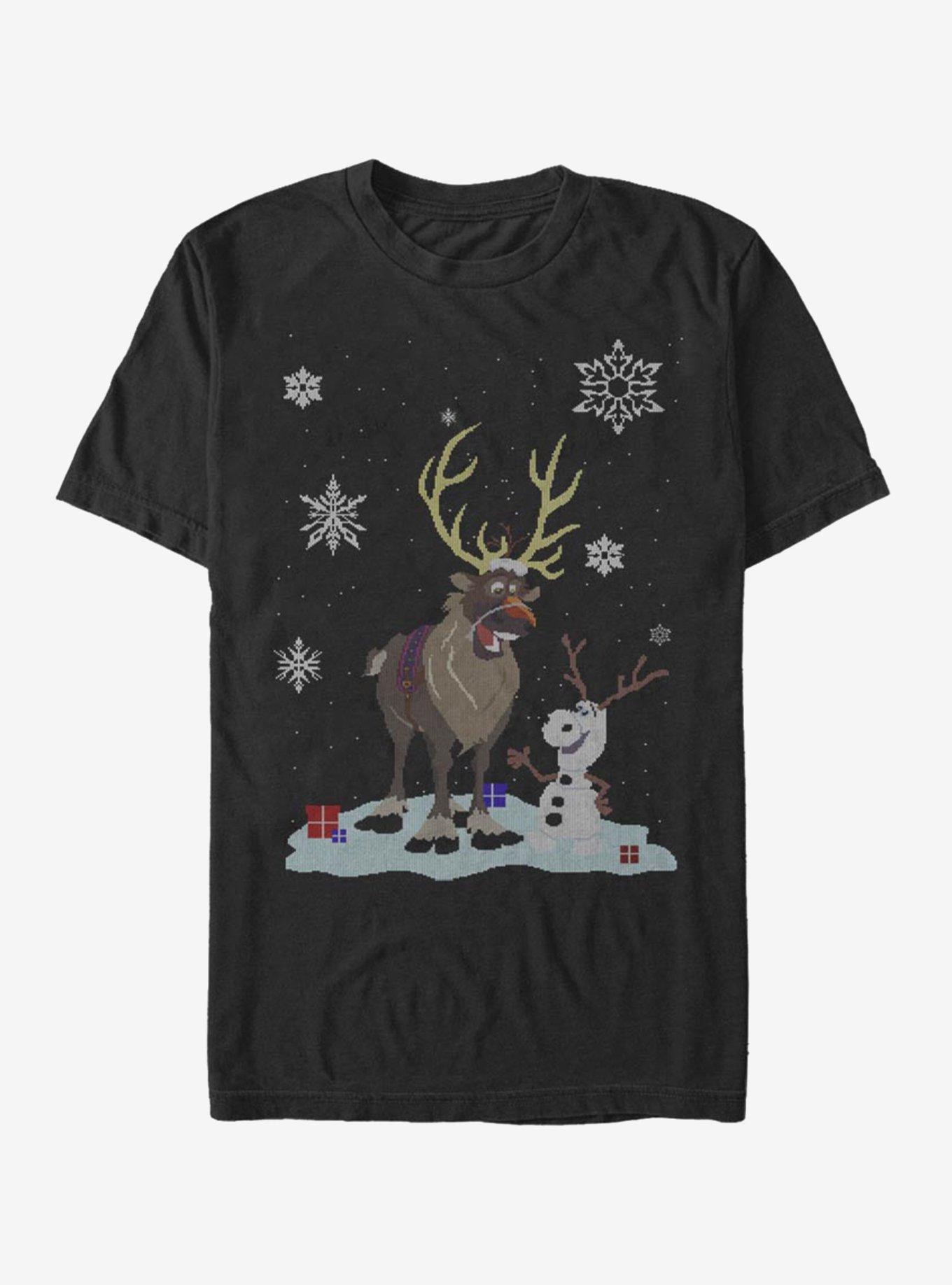 Disney Frozen Olaf And Sven Dress Up T-Shirt, BLACK, hi-res