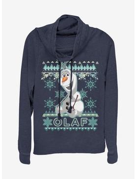 Disney Frozen Olaf Fade Christmas Sweater Pattern Cowlneck Long-Sleeve Womens Top, , hi-res