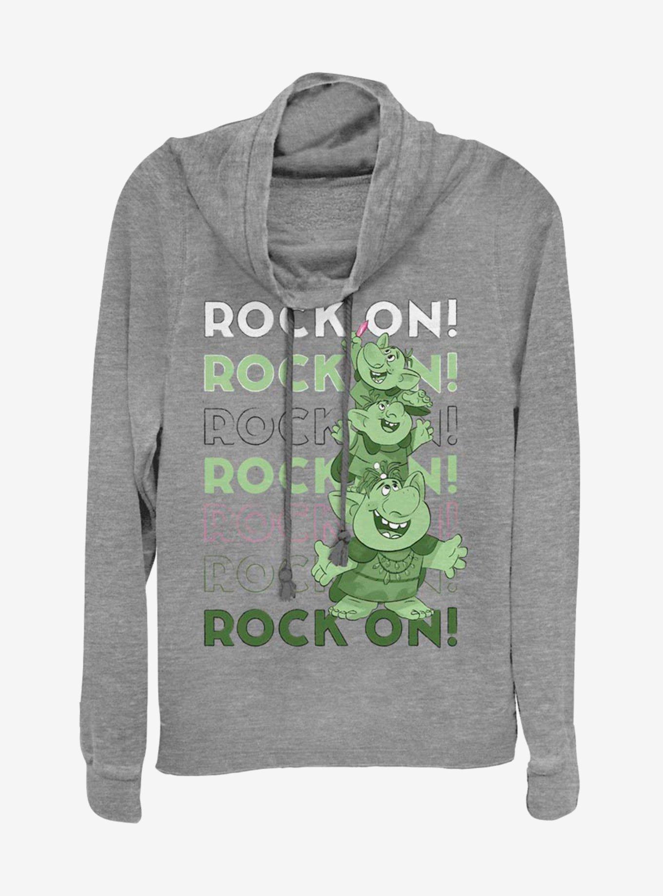 Disney Frozen Rock On Cowlneck Long-Sleeve Womens Top, , hi-res