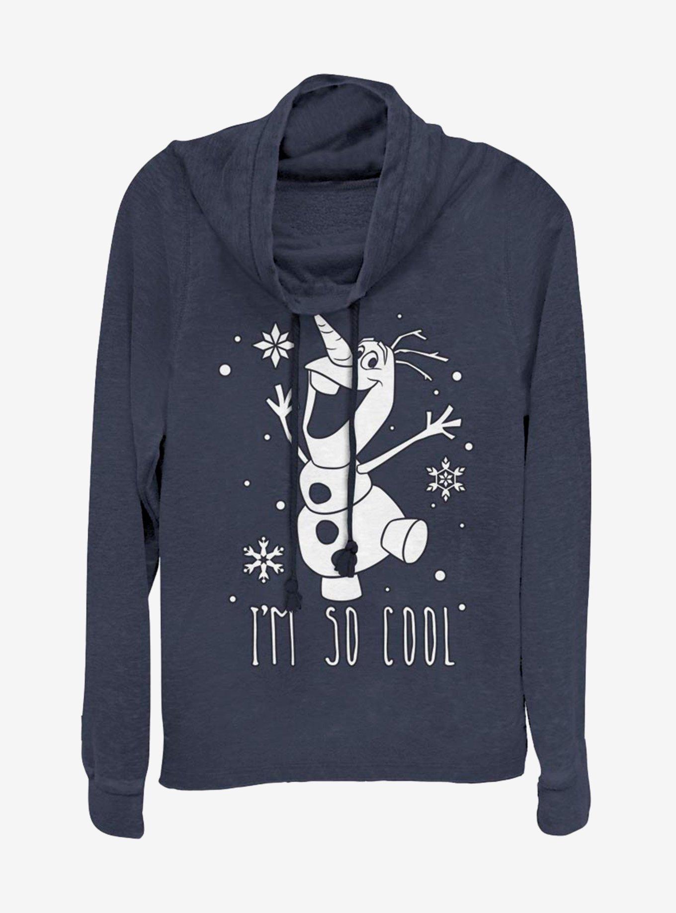 Disney Frozen So Cool Cowlneck Long-Sleeve Womens Top, , hi-res