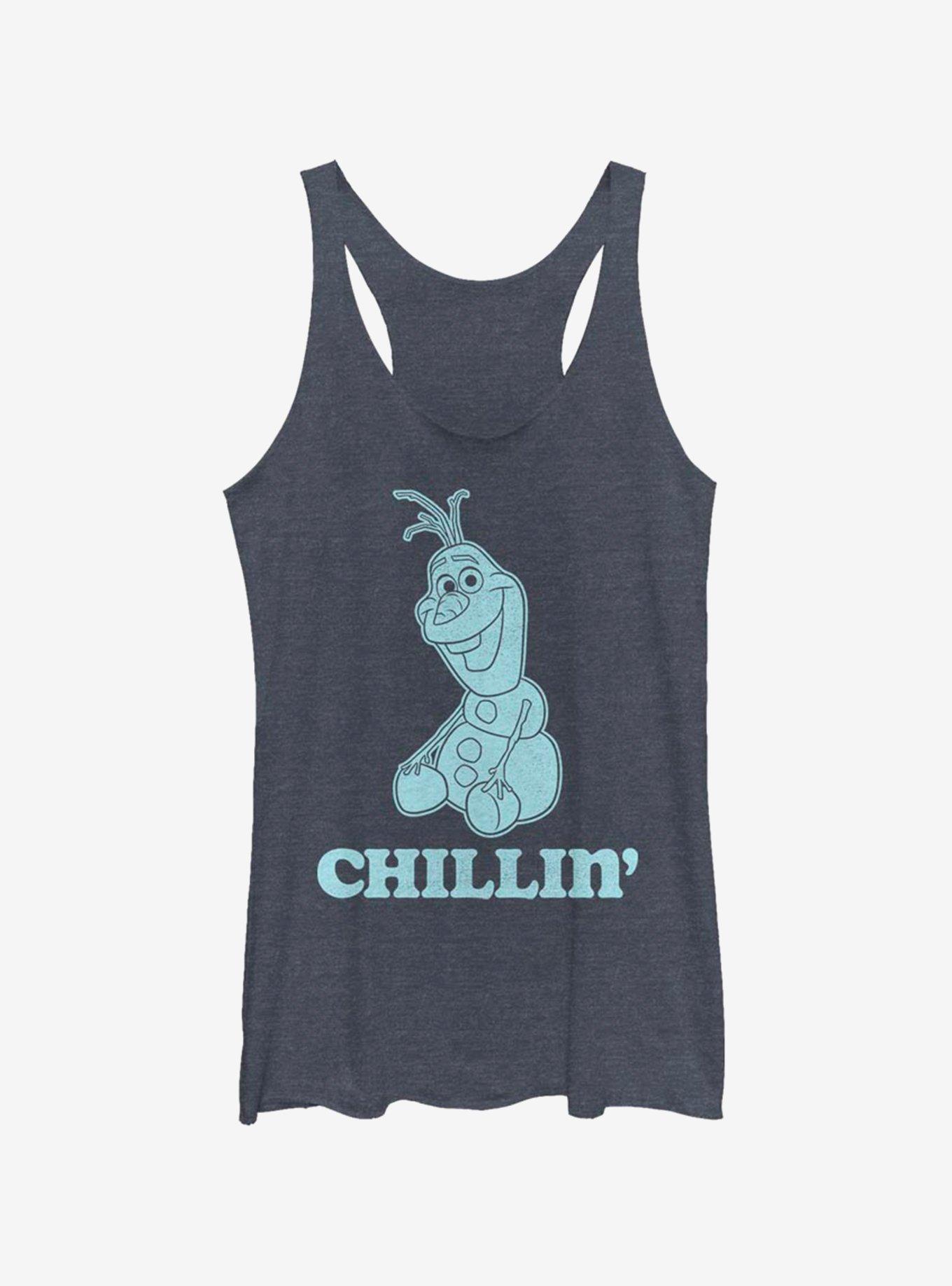 Disney Frozen Basic Chill Womens Tank Top, NAVY HTR, hi-res