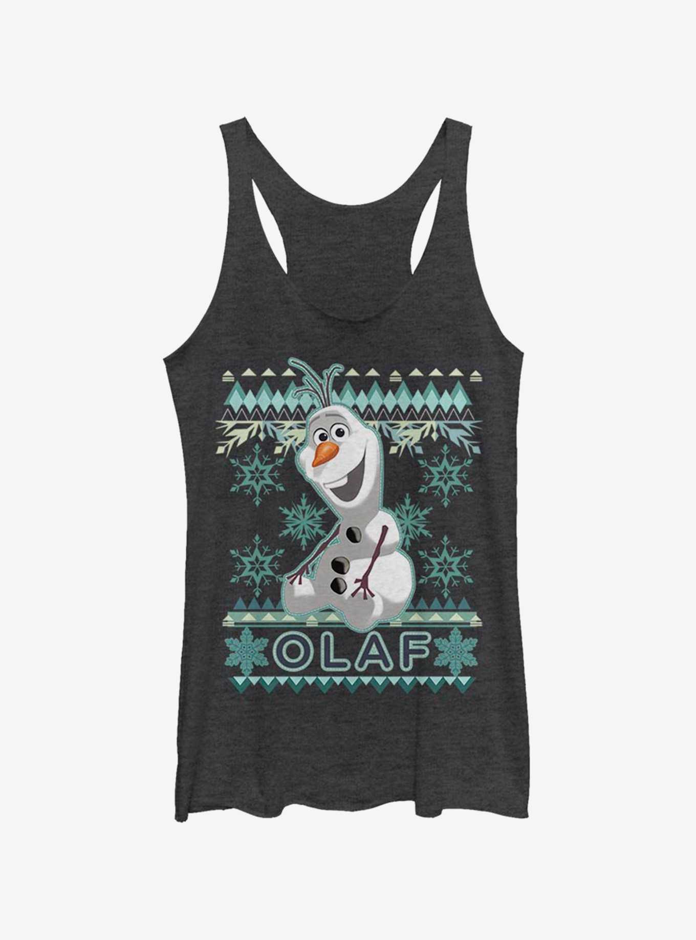 Disney Frozen Olaf Fade Christmas Sweater Pattern Womens Tank Top, , hi-res