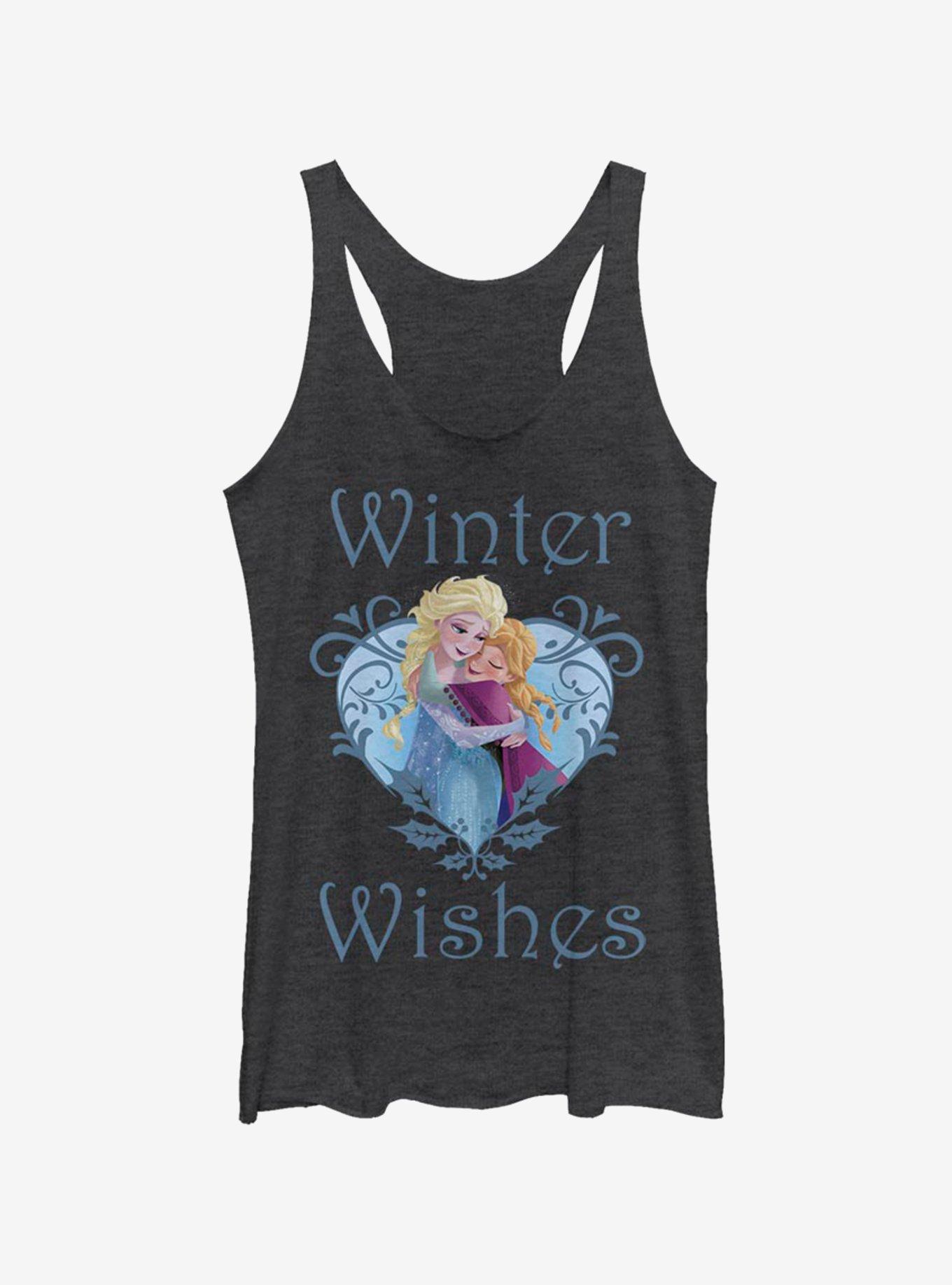 Disney Frozen Winter Wishes Womens Tank Top, BLK HTR, hi-res