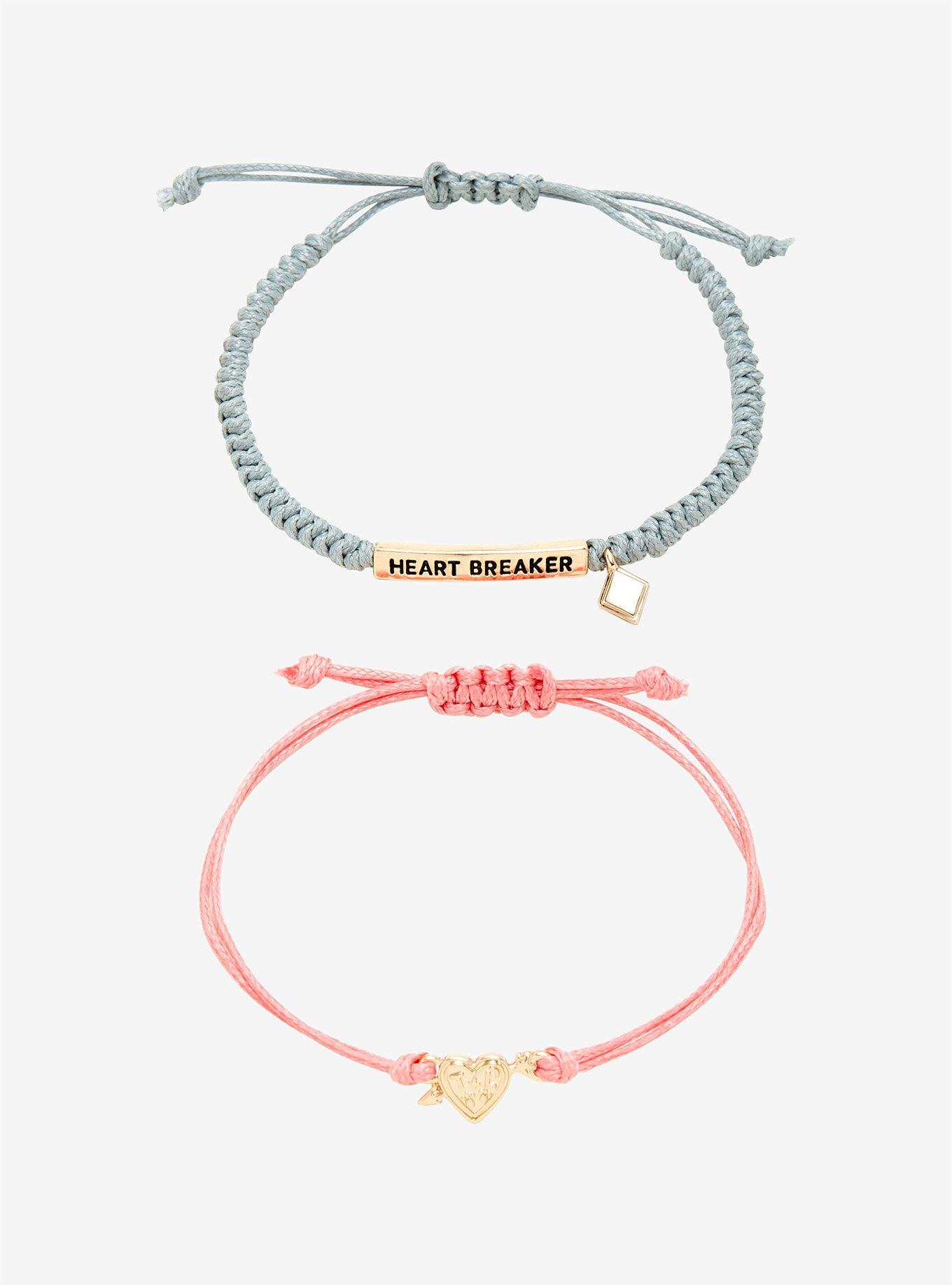 Disney Lady And The Tramp Heart Breaker Cord Bracelet Set Hot Topic