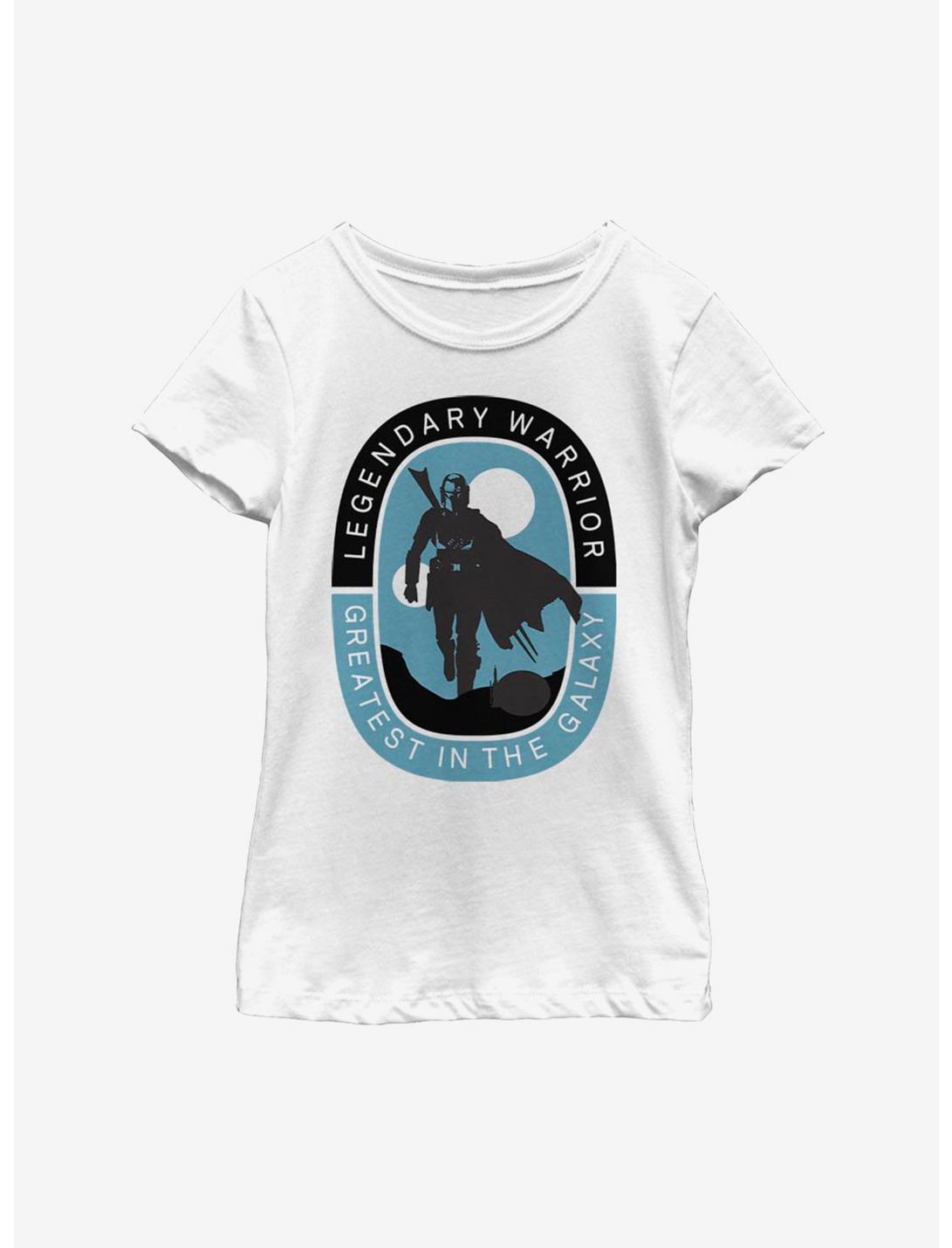 Star Wars The Mandalorian Legendary Warrior Youth Girls T-Shirt, WHITE, hi-res