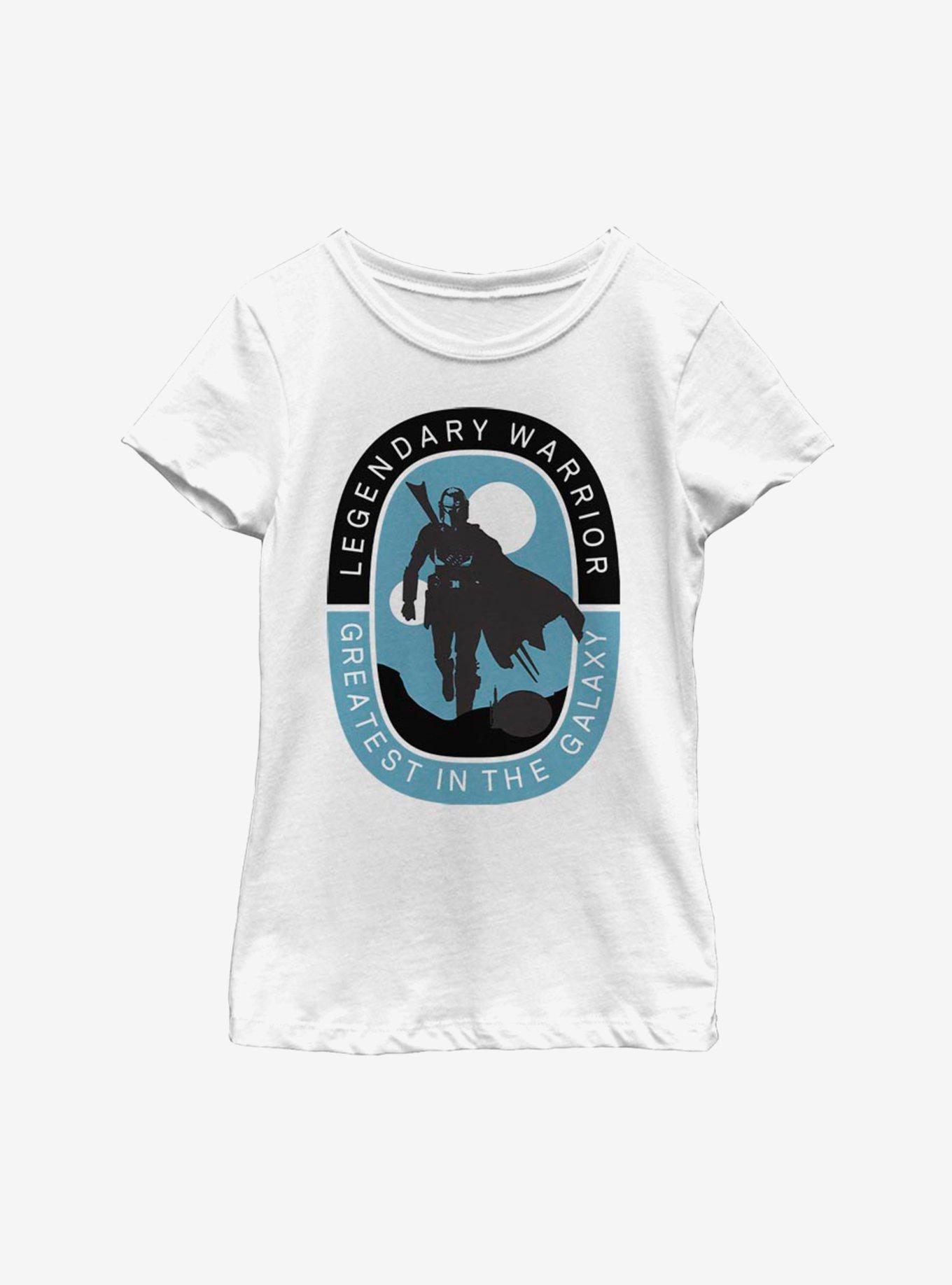 Star Wars The Mandalorian Legendary Warrior Youth Girls T-Shirt, WHITE, hi-res