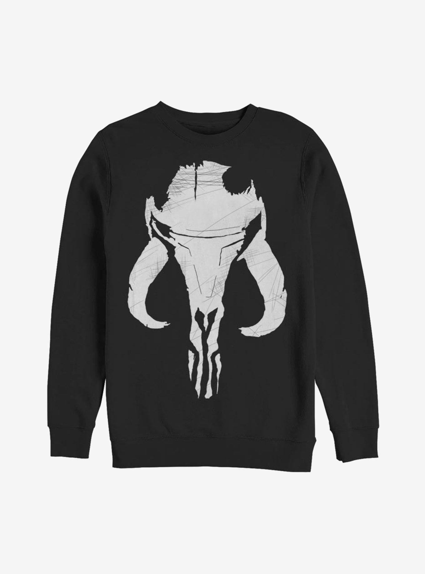 Star Wars The Mandalorian Bounty Hunter Mandalorian Mixed Symbol Sweatshirt, BLACK, hi-res