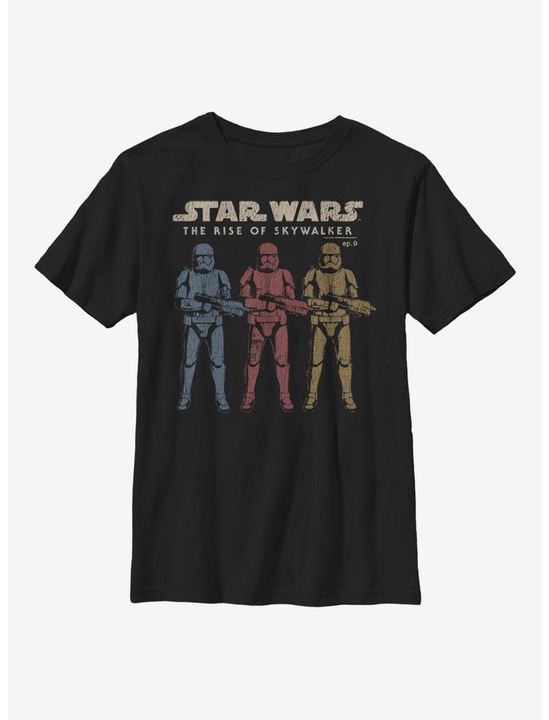 Star Wars Episode IX The Rise Of Skywalker Color Guards Youth T-Shirt, BLACK, hi-res