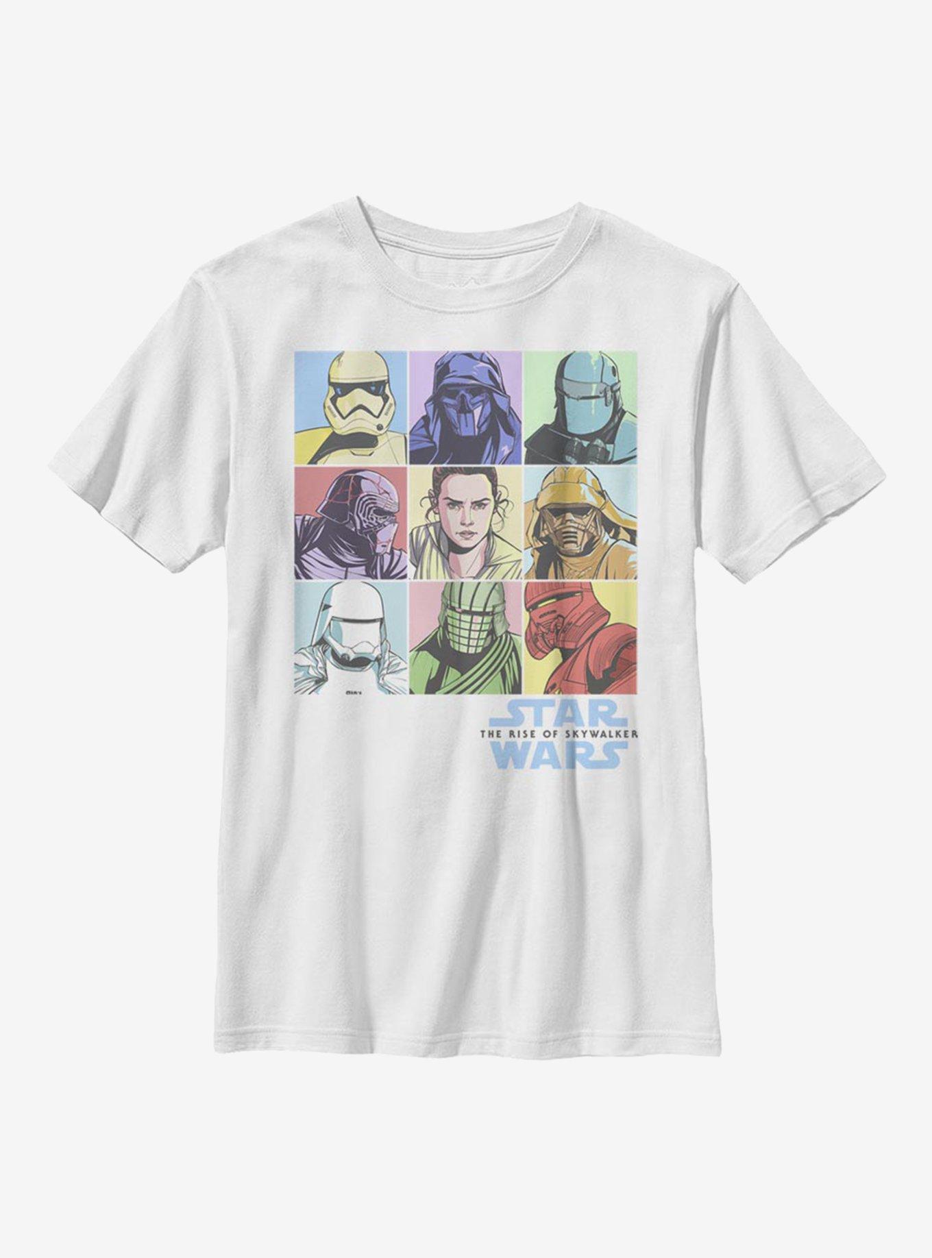 Star Wars Episode IX The Rise Of Skywalker Pastel Rey Boxes Youth T-Shirt, , hi-res