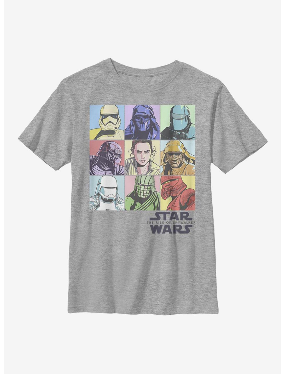 Star Wars Episode IX The Rise Of Skywalker Pastel Rey Boxes Youth T-Shirt, ATH HTR, hi-res