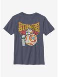 Star Wars Episode IX The Rise Of Skywalker Wobbly Youth T-Shirt, NAVY HTR, hi-res