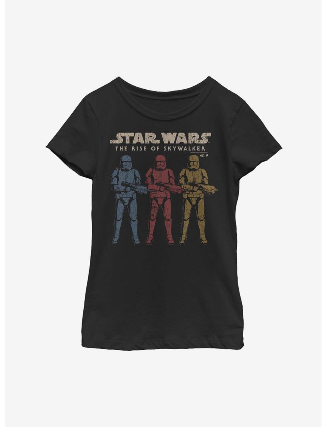 Star Wars Episode IX The Rise Of Skywalker Color Guards Youth Girls T-Shirt, BLACK, hi-res