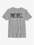 Star Wars Episode IX The Rise Of Skywalker Rebel Simple Youth T-Shirt, ATH HTR, hi-res