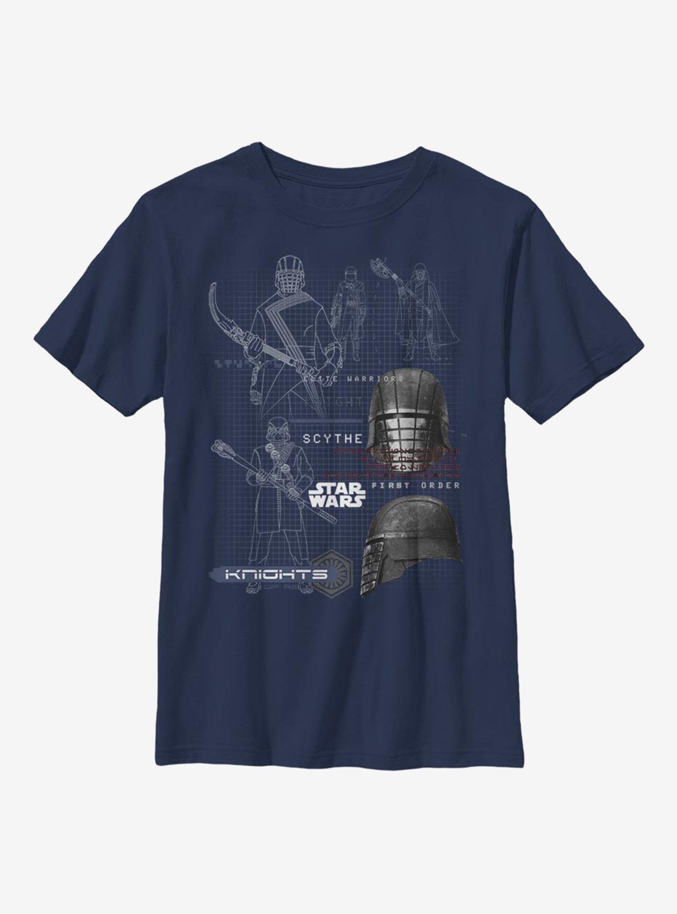 Star Wars Episode IX The Rise Of Skywalker Kylo Ren Maps Youth T-Shirt, NAVY, hi-res