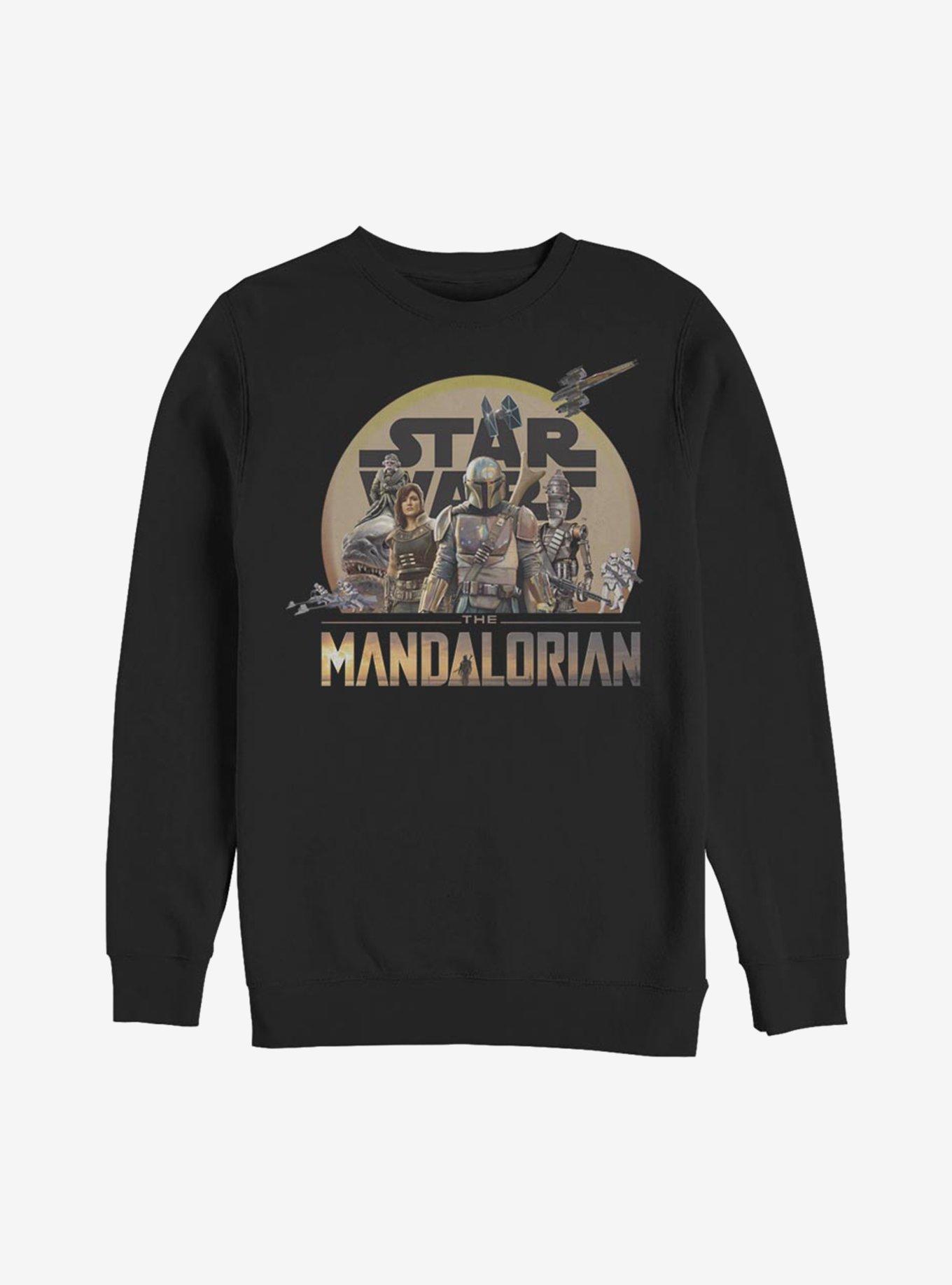 Star Wars The Mandalorian Charcter Action Pose Sweatshirt, , hi-res