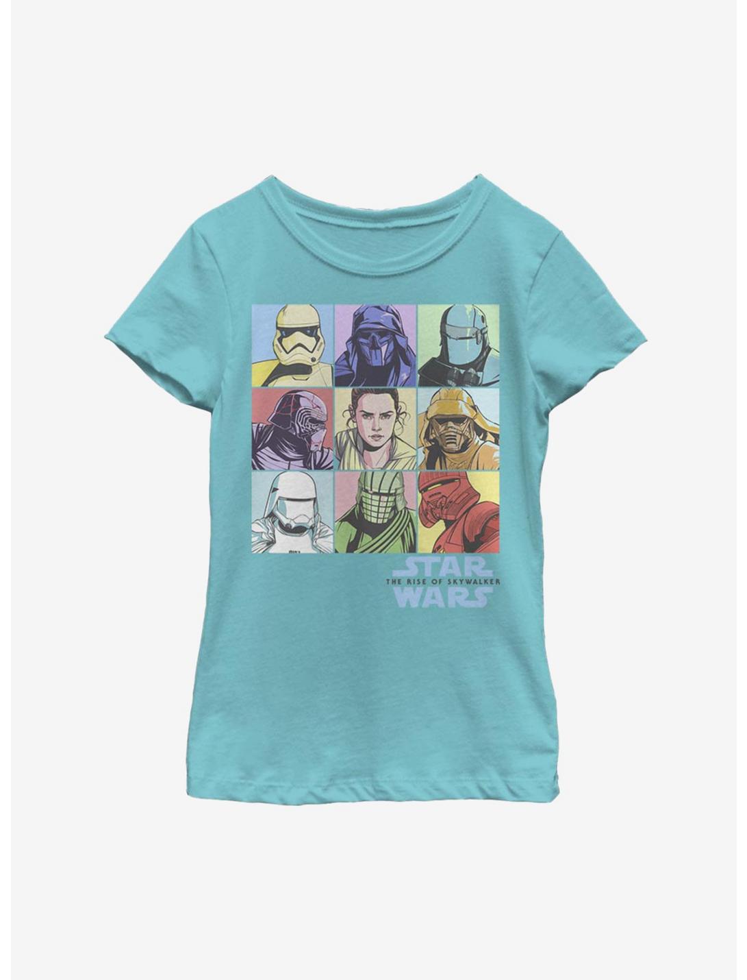 Star Wars Episode IX The Rise Of Skywalker Pastel Rey Boxes Youth Girls T-Shirt, TAHI BLUE, hi-res