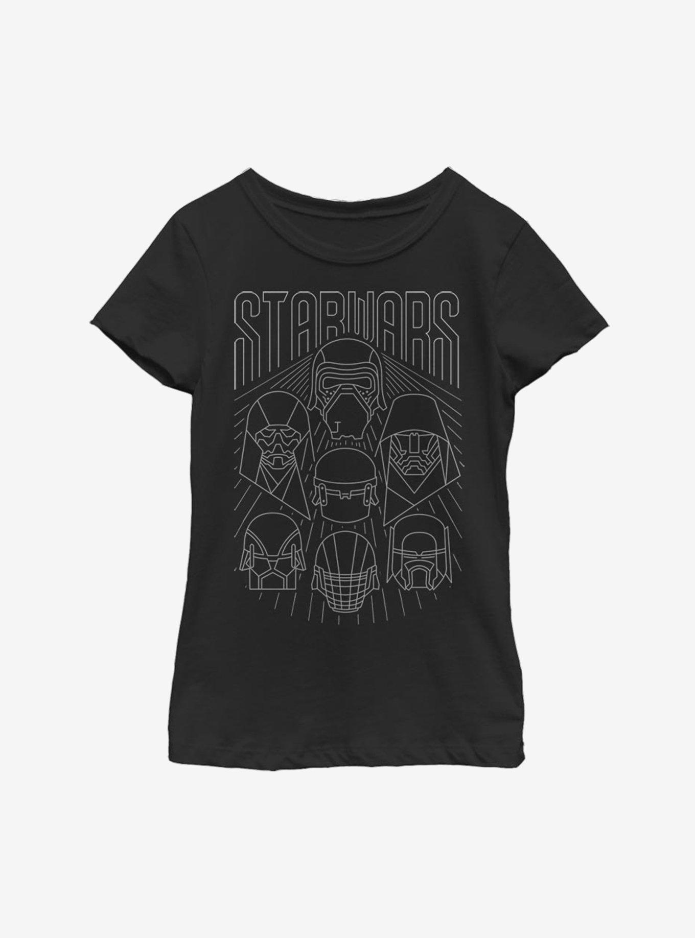 Star Wars Episode IX The Rise Of Skywalker Dark Side Band Youth Girls T-Shirt, , hi-res