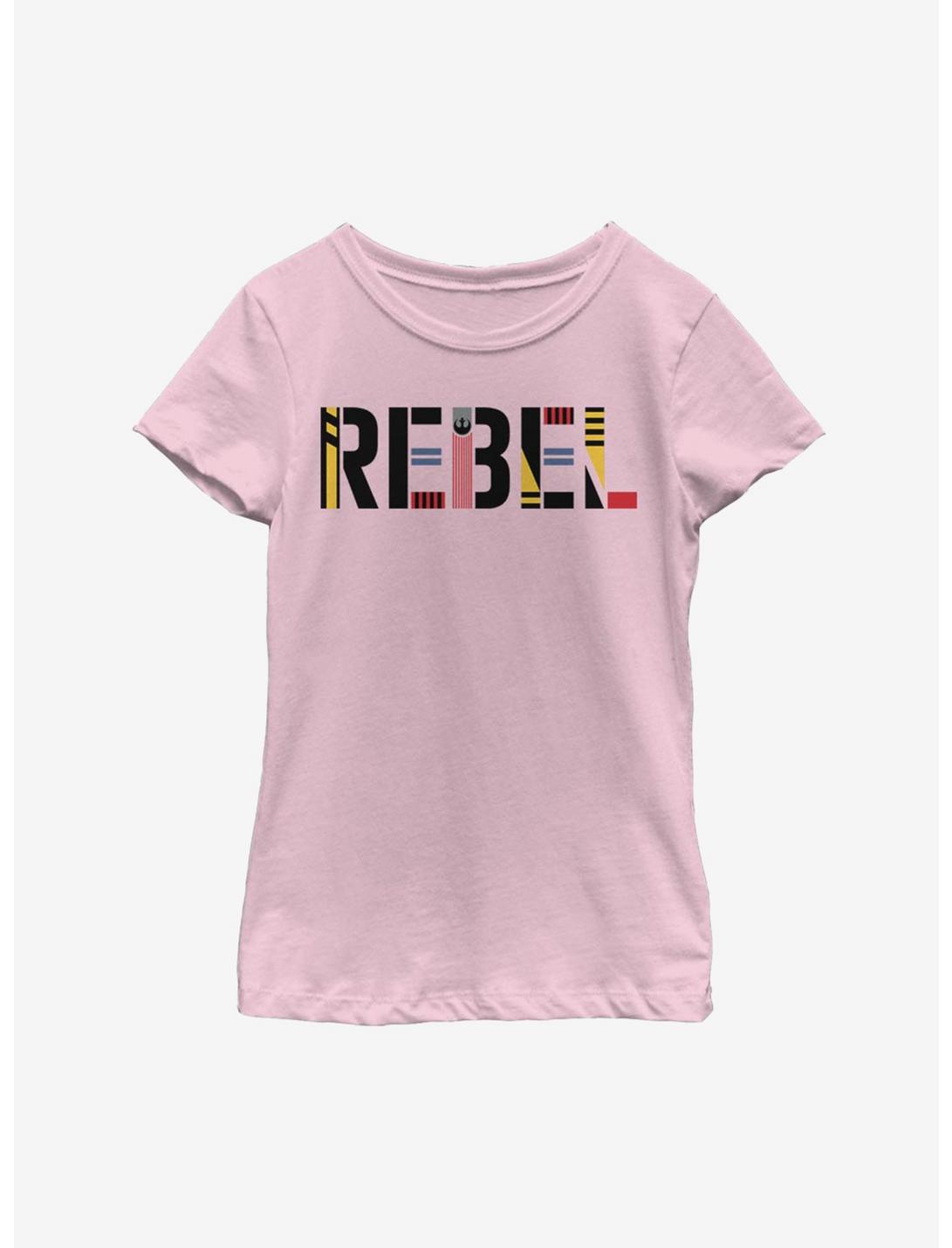 Star Wars Episode IX The Rise Of Skywalker Rebel Simple Youth Girls T-Shirt, PINK, hi-res