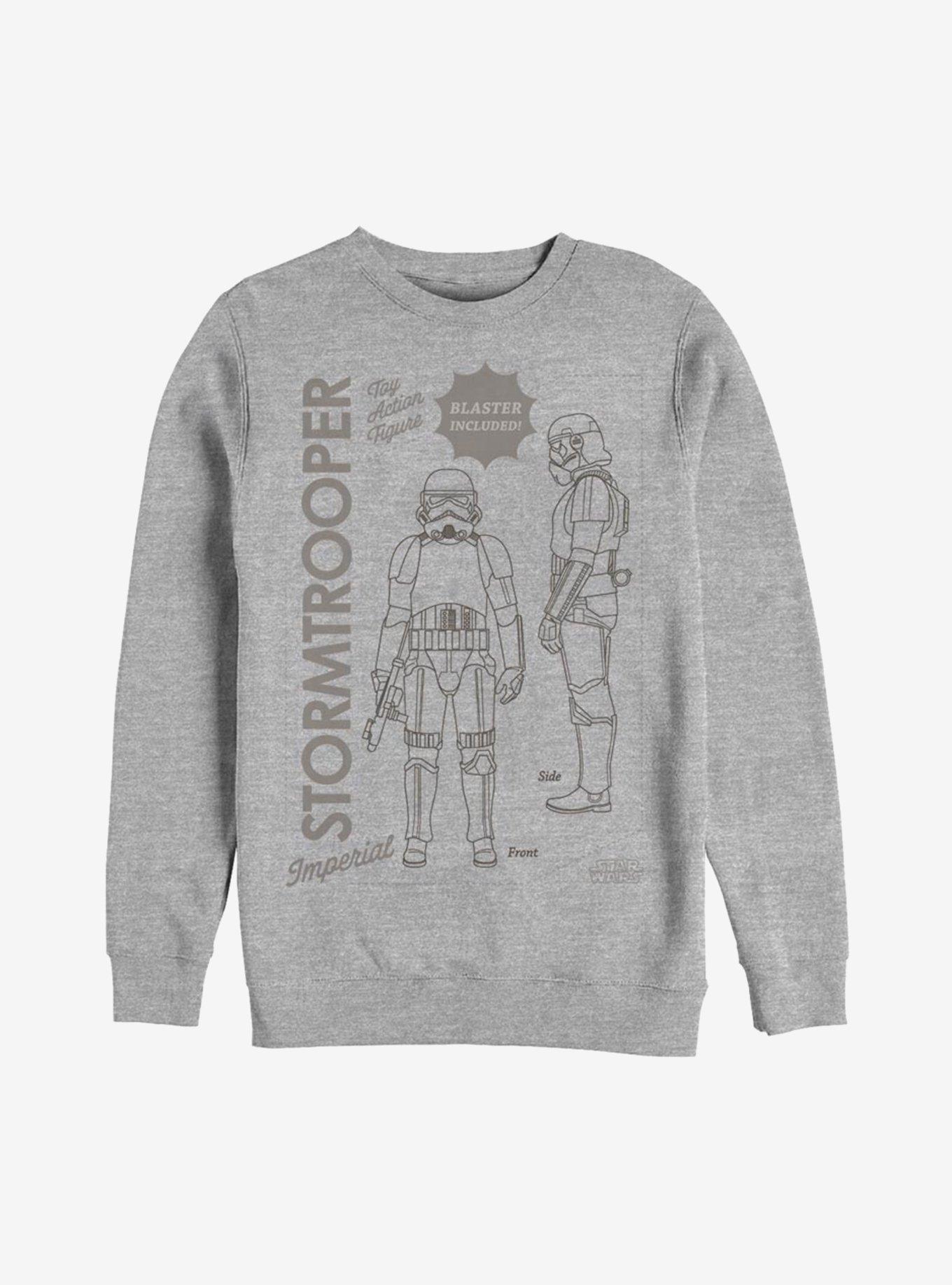 Star Wars The Mandalorian Trooper Action Figure Sweatshirt, ATH HTR, hi-res