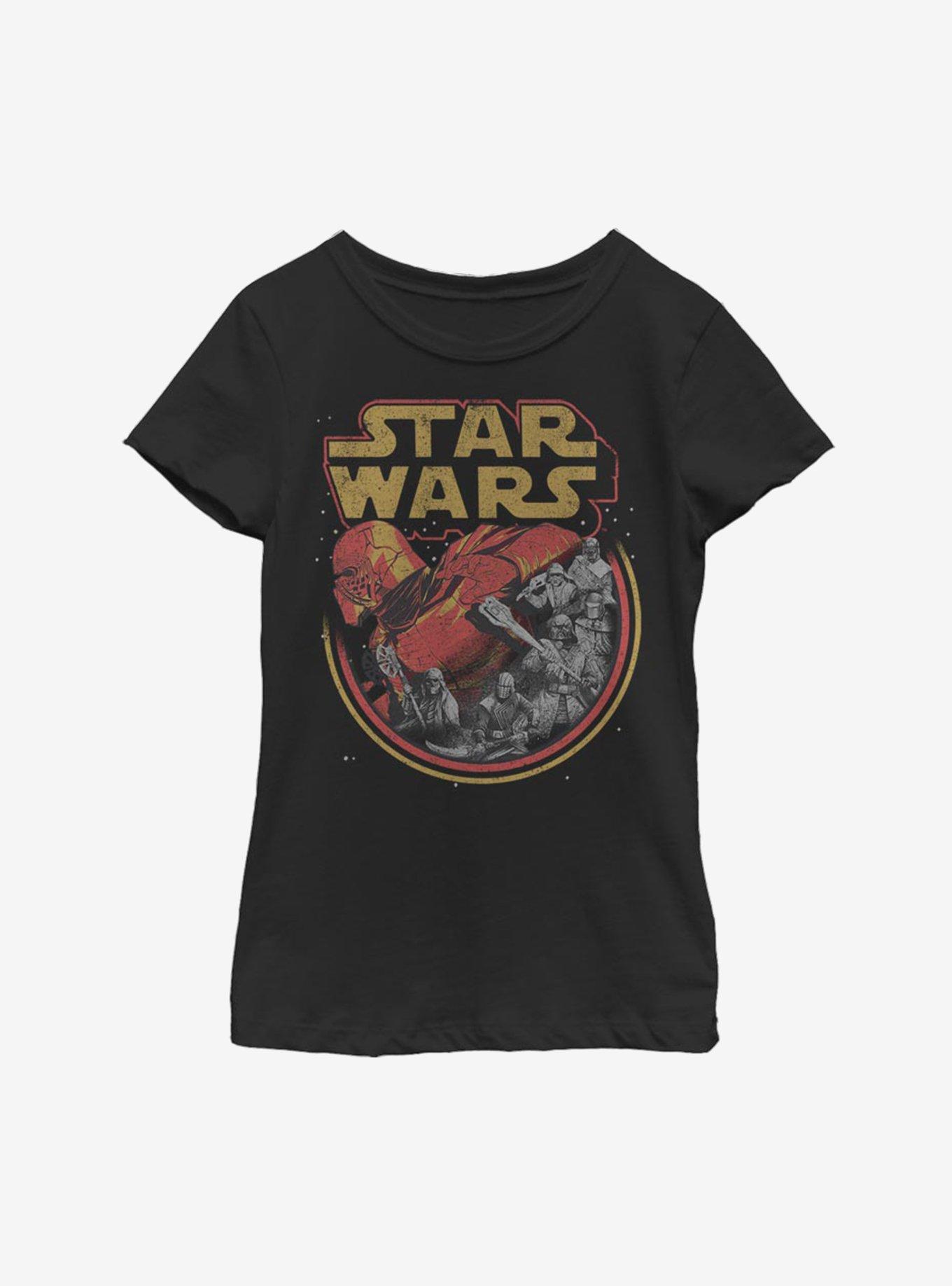 Star Wars Episode IX The Rise Of Skywalker Retro Villains Youth Girls T-Shirt, , hi-res