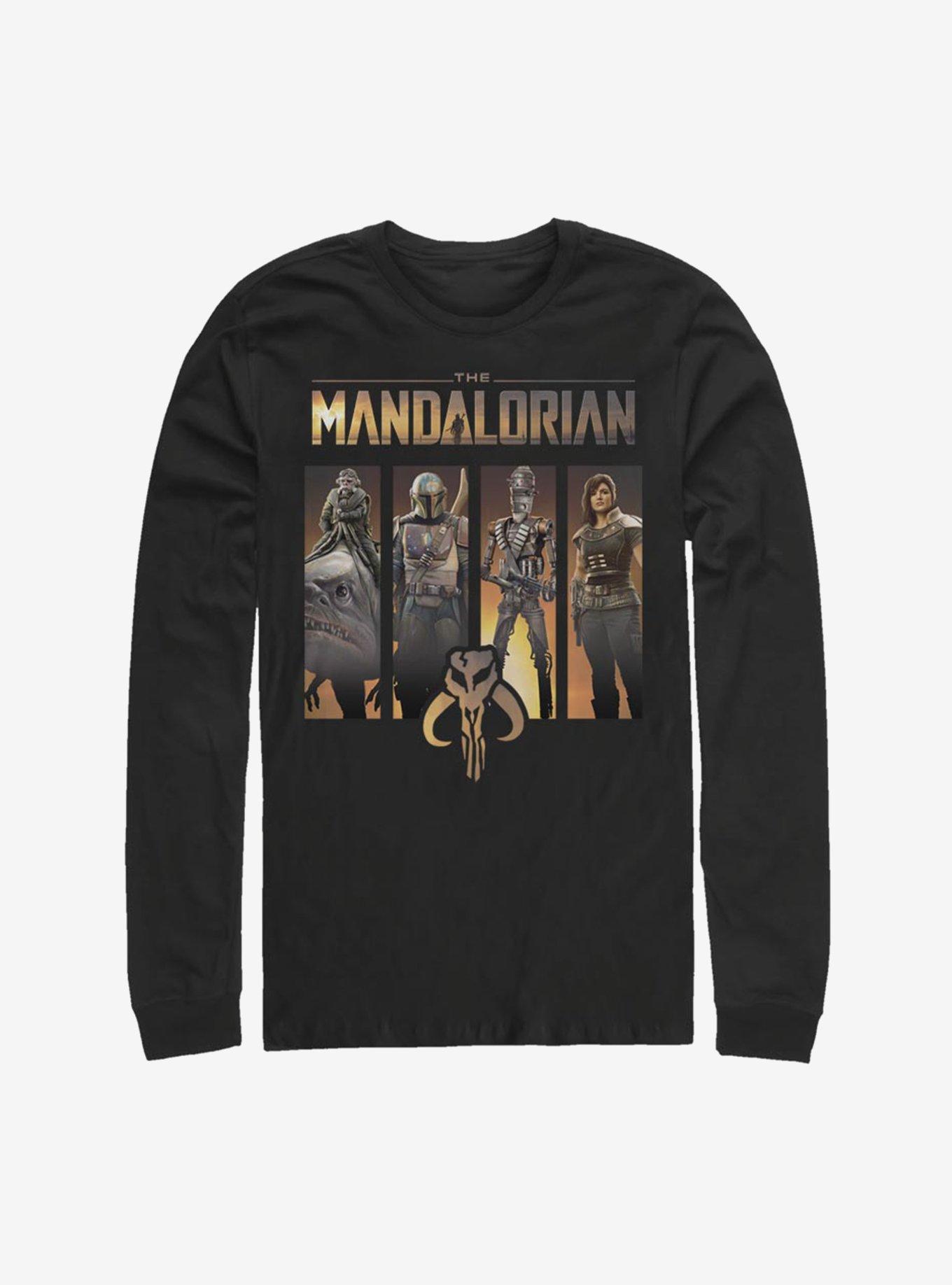 Star Wars The Mandalorian Character Panels Long-Sleeve T-Shirt, , hi-res