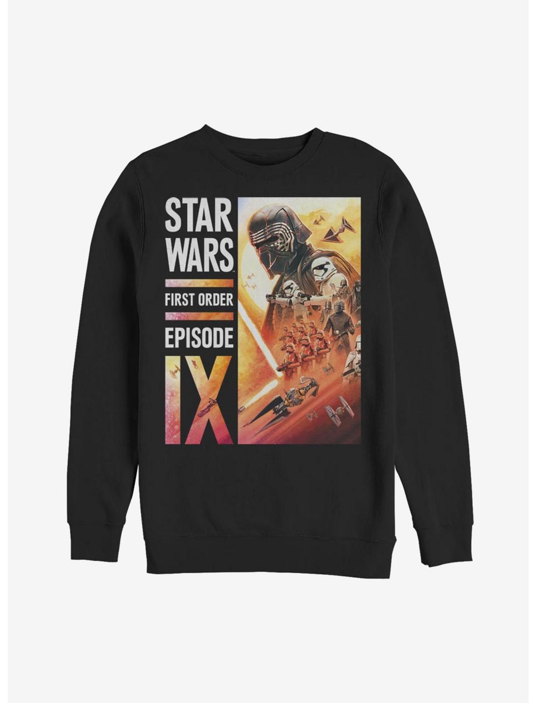 Star Wars Episode IX The Rise Of Skywalker First Order Collage Sweatshirt, BLACK, hi-res