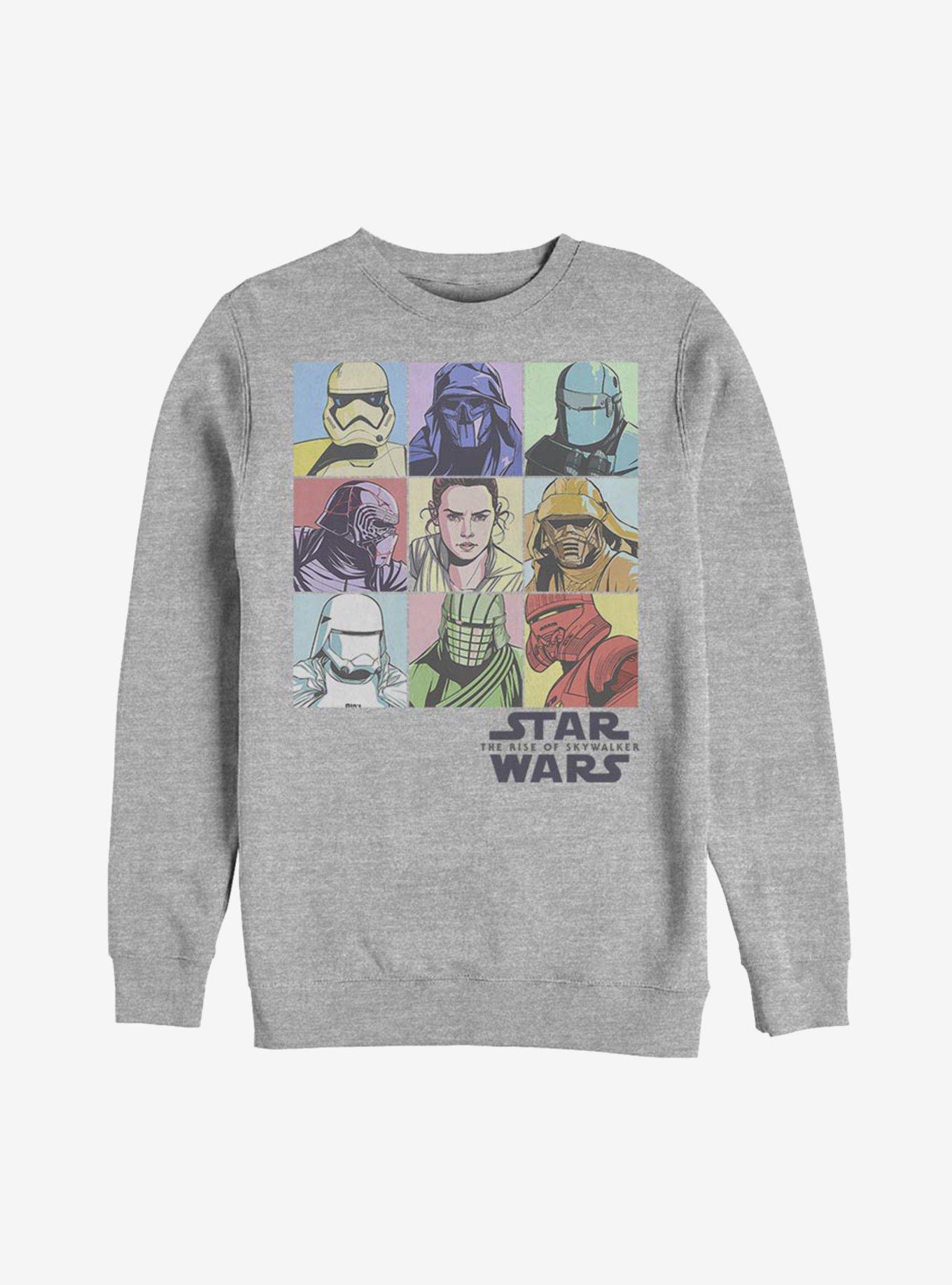 Star Wars Episode IX The Rise Of Skywalker Pastel Rey Boxes Sweatshirt, ATH HTR, hi-res