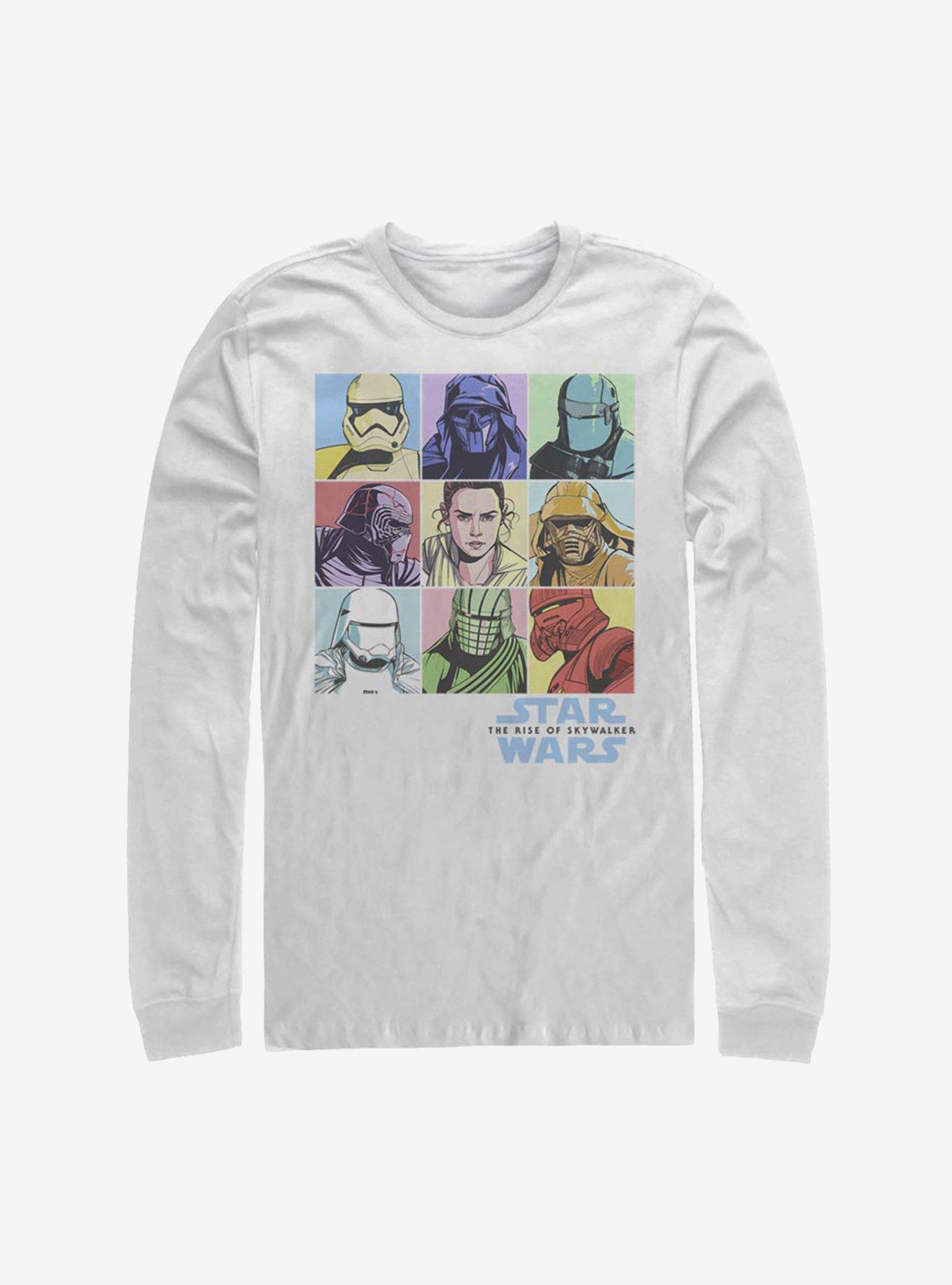 Star Wars Episode IX The Rise Of Skywalker Pastel Rey Boxes Long-Sleeve T-Shirt, WHITE, hi-res