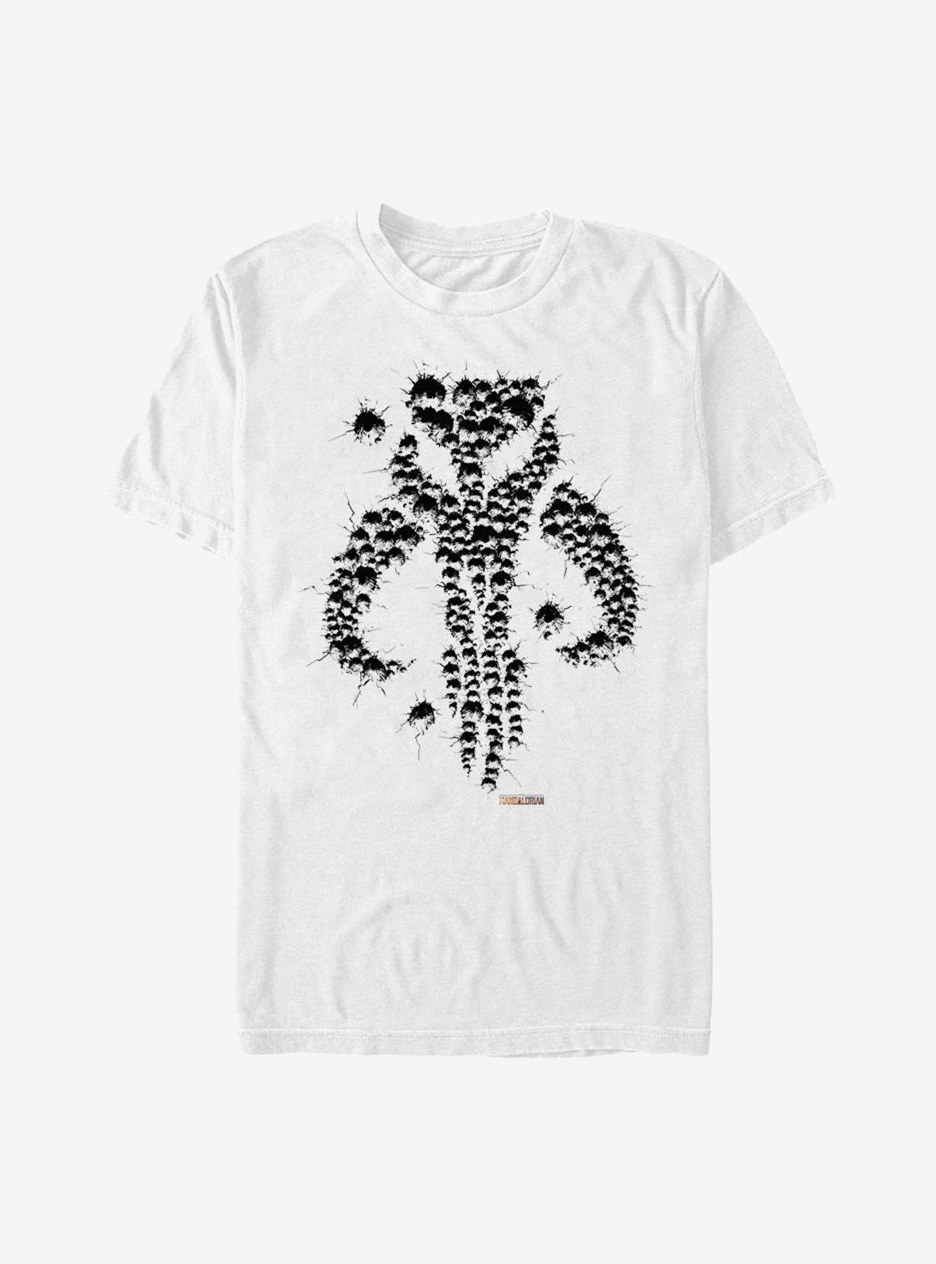 Star Wars The Mandalorian Bullet Holes T-Shirt, WHITE, hi-res