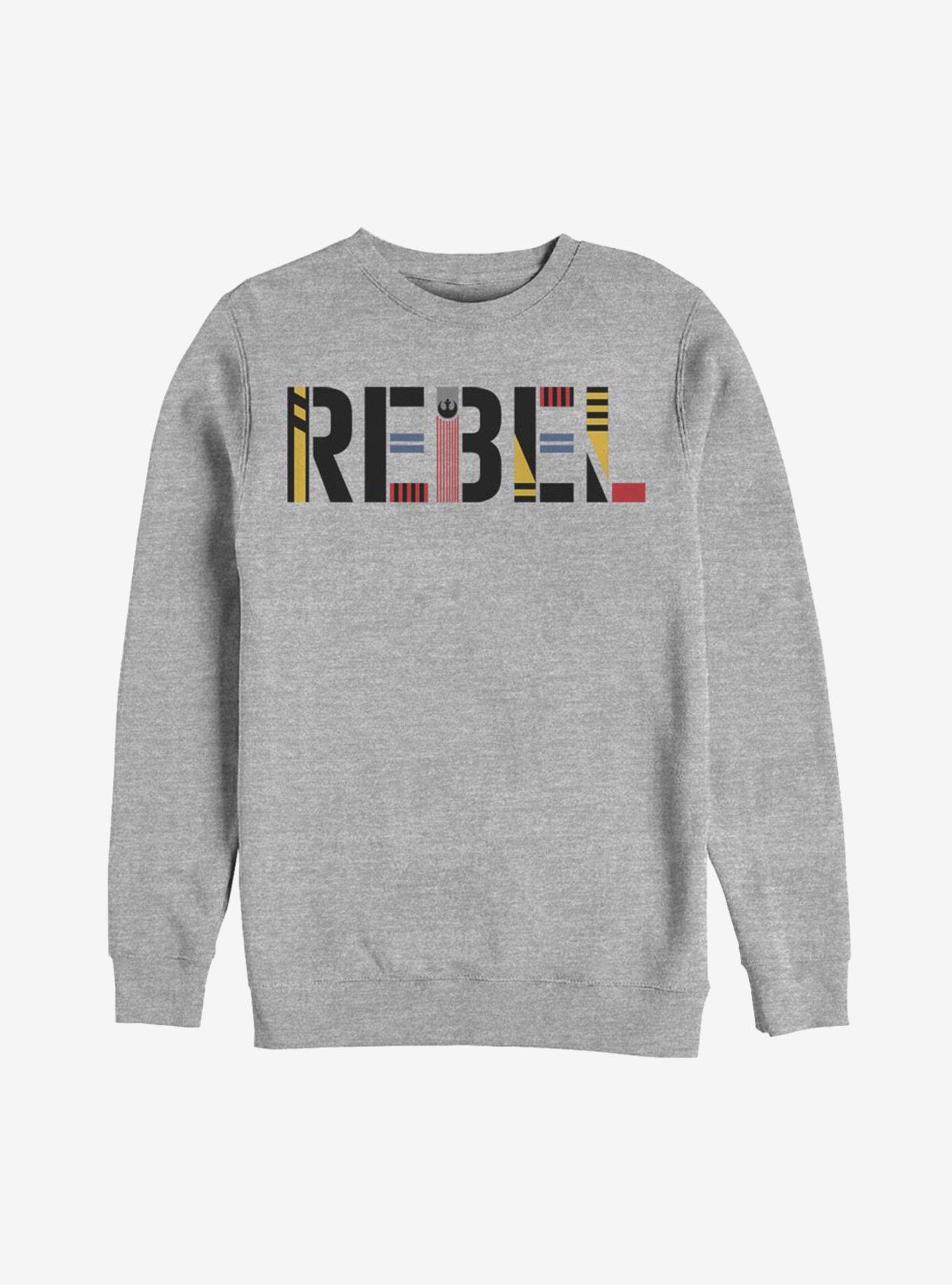 Star Wars Episode IX The Rise Of Skywalker Rebel Simple Sweatshirt, ATH HTR, hi-res