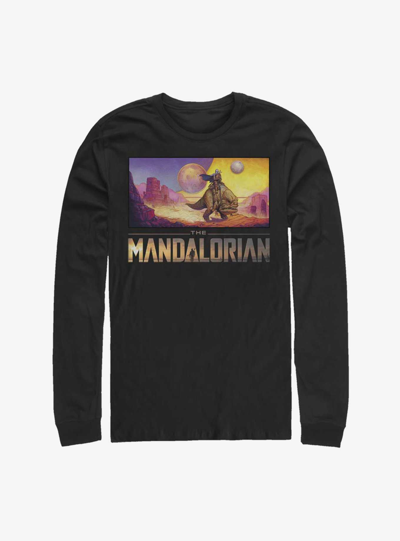 Star Wars The Mandalorian Colorful Mandalorian Landscape Long-Sleeve T-Shirt, , hi-res