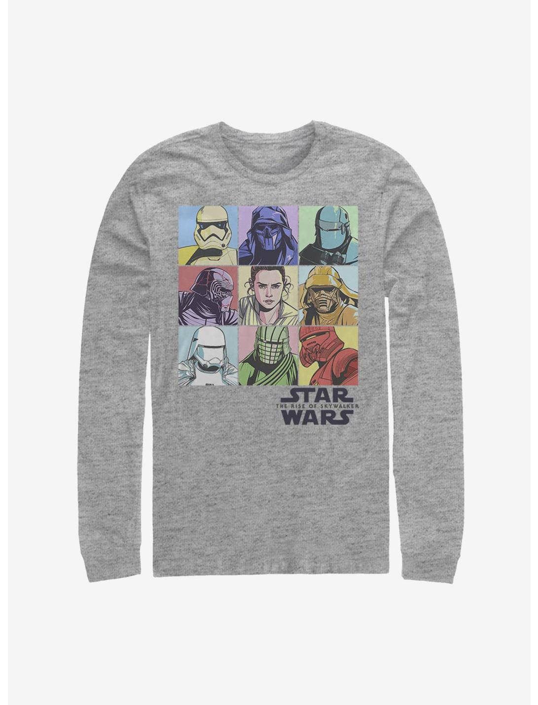 Star Wars Episode IX The Rise Of Skywalker Pastel Rey Boxes Long-Sleeve T-Shirt, ATH HTR, hi-res