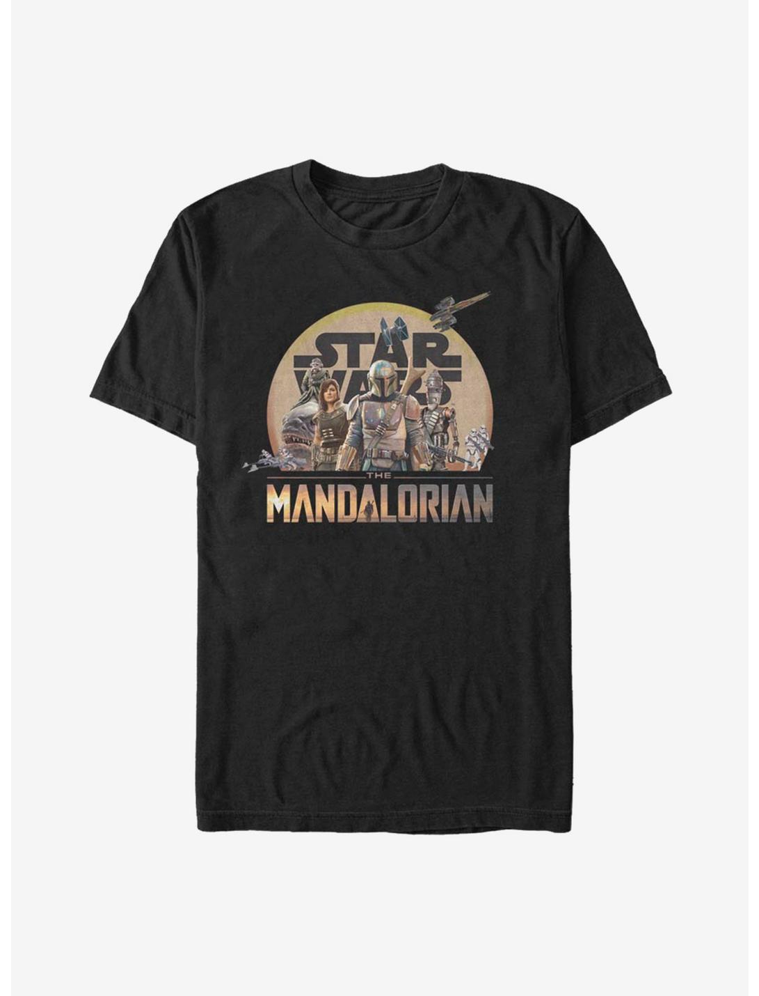 Star Wars The Mandalorian Character Action Pose T-Shirt, BLACK, hi-res