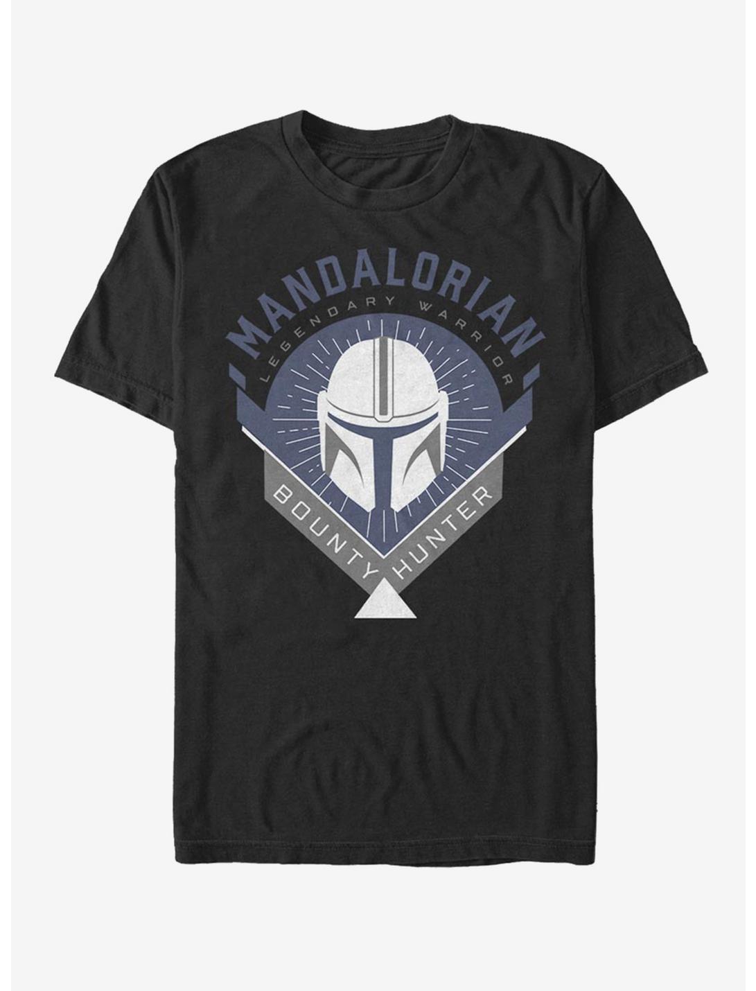 Star Wars The Mandalorian Bounty Hunter Crest T-Shirt, BLACK, hi-res