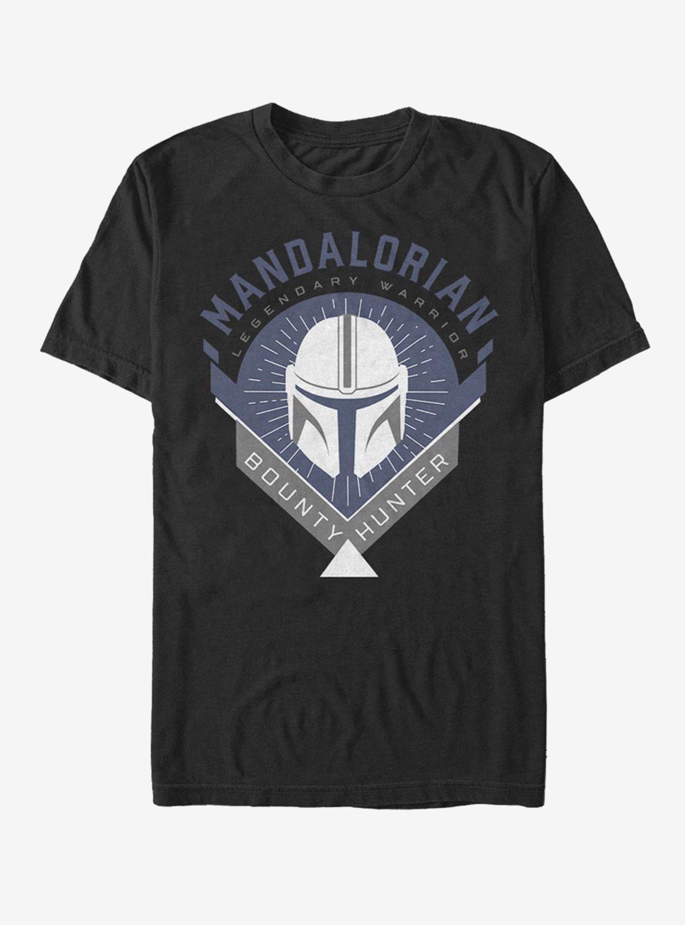 Star Wars The Mandalorian Bounty Hunter Crest T-Shirt, BLACK, hi-res