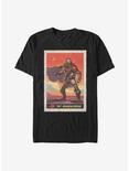 Star Wars The Mandalorian Retro Poster T-Shirt, BLACK, hi-res