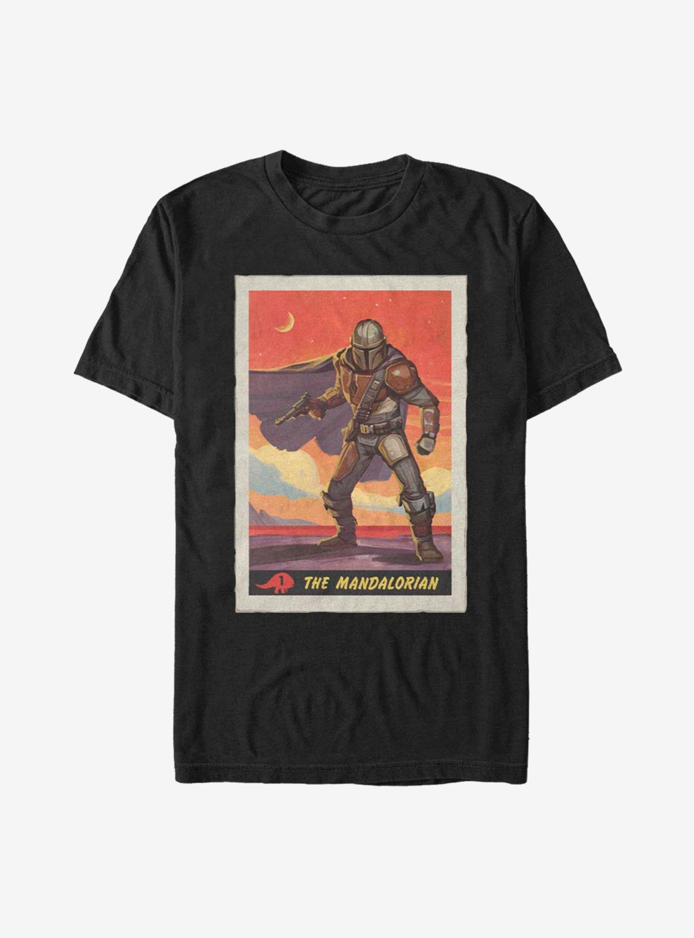 Star Wars The Mandalorian Retro Poster T-Shirt, BLACK, hi-res