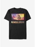 Star Wars The Mandalorian Colorful Mandalorian Landscape T-Shirt, BLACK, hi-res