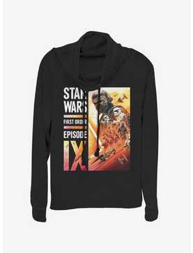 Star Wars Episode IX The Rise Of Skywalker First Order Collage Cowlneck Long-Sleeve Womens Top, , hi-res