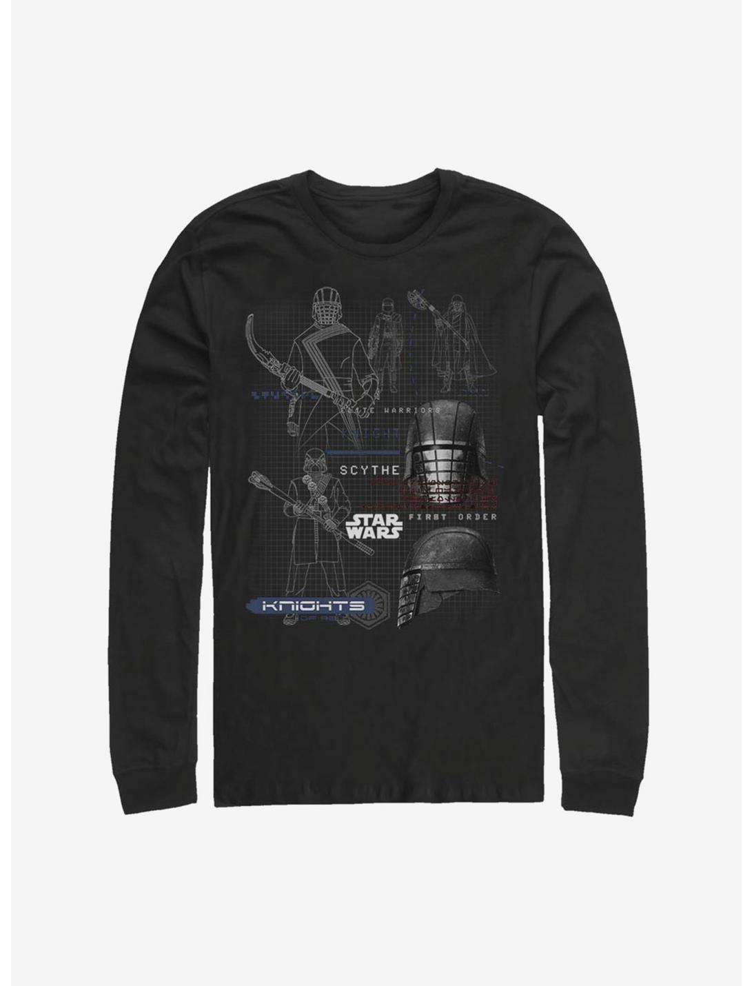 Star Wars Episode IX The Rise Of Skywalker Kylo Ren Maps Long-Sleeve T-Shirt, BLACK, hi-res