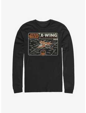 Star Wars Episode IX The Rise Of Skywalker Starfigher Schematic Long-Sleeve T-Shirt, , hi-res