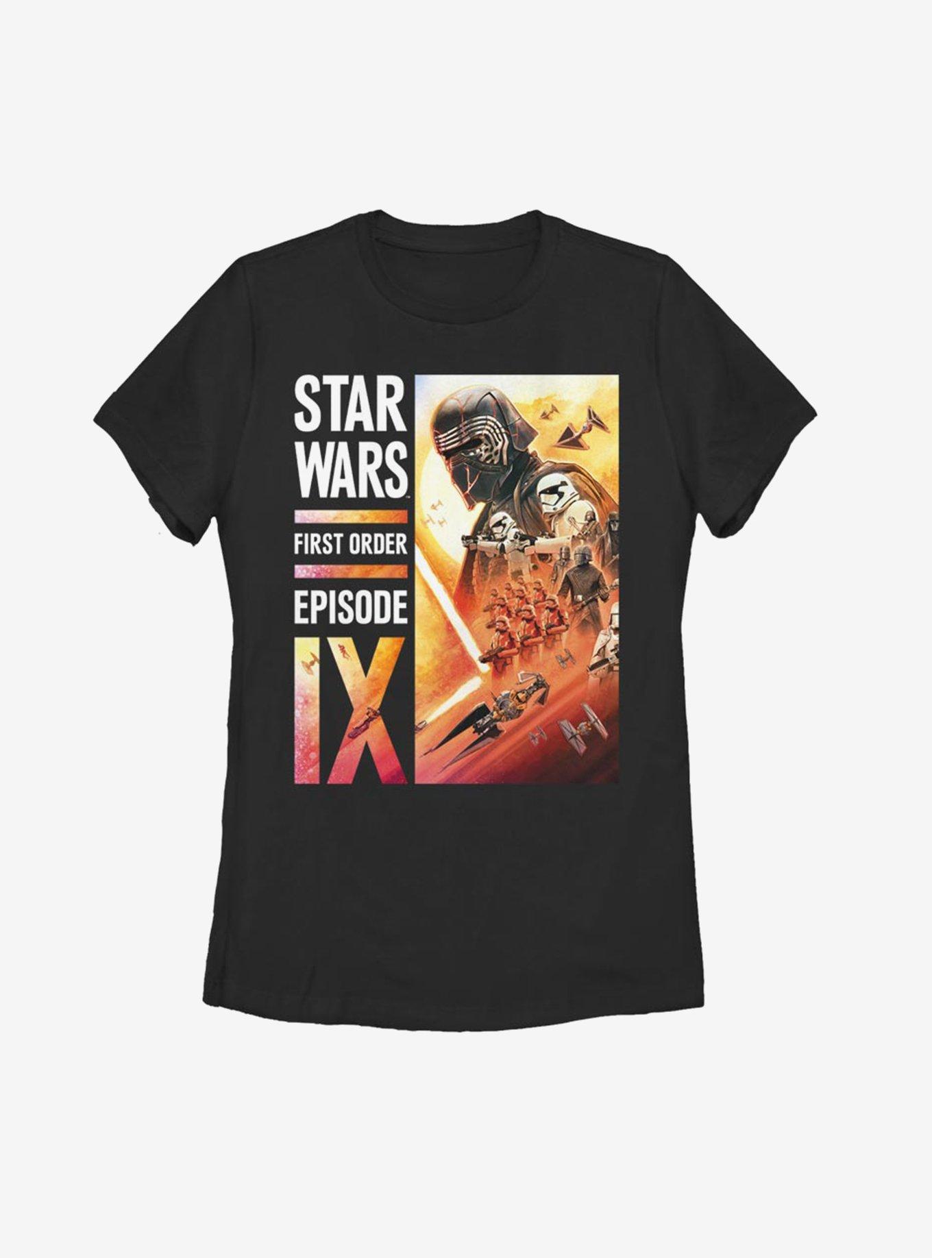 Star Wars Episode IX The Rise Of Skywalker First Order Collage Womens T-Shirt, BLACK, hi-res
