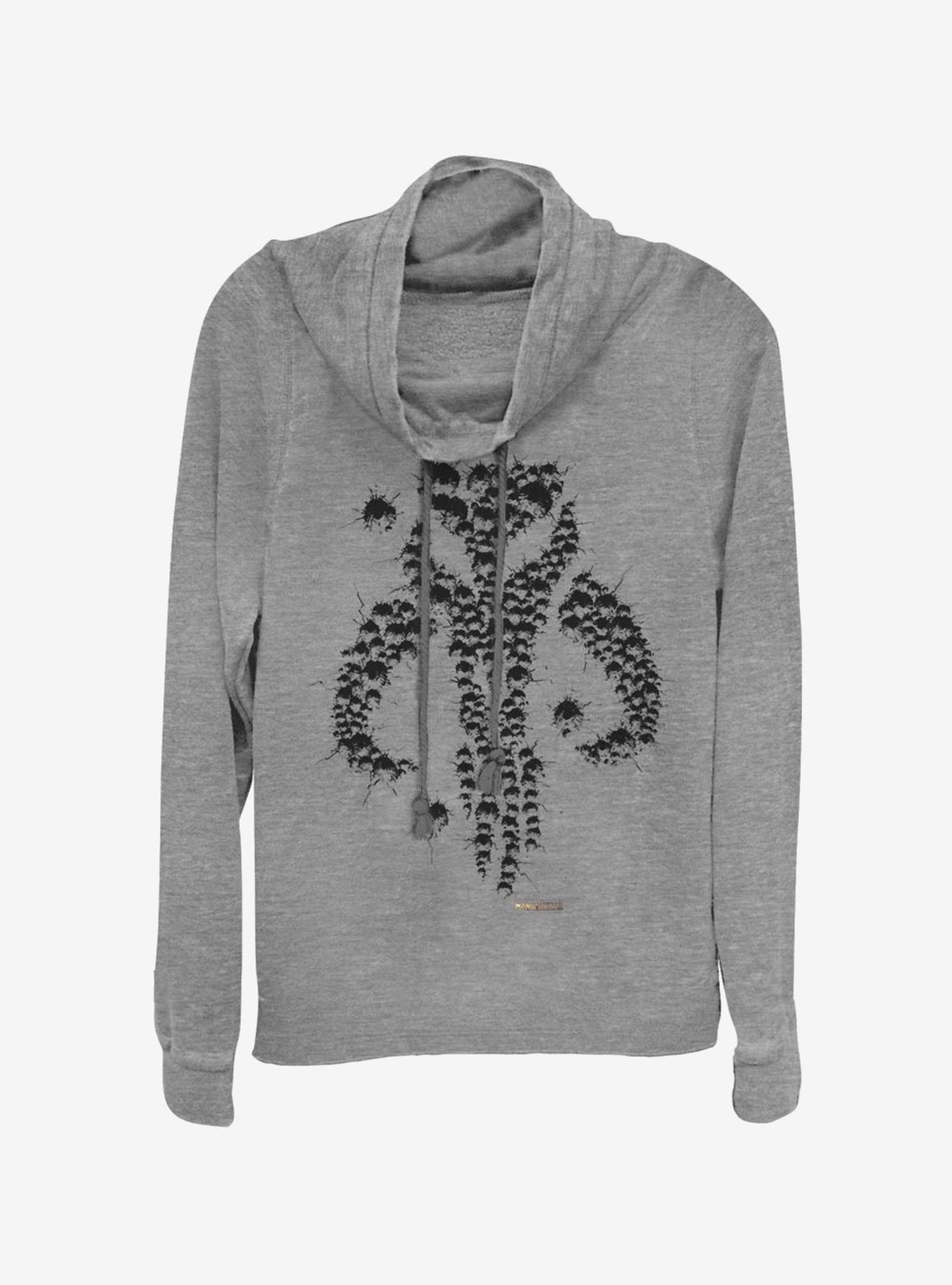 Star Wars The Mandalorian Bullet Holes Cowlneck Long-Sleeve Womens Top, , hi-res