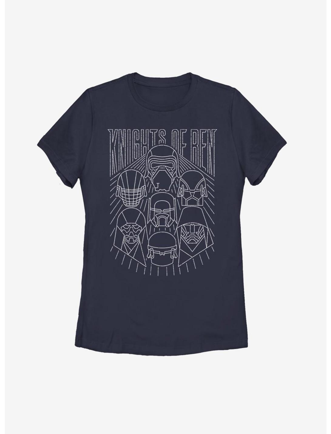 Star Wars Episode IX The Rise Of Skywalker Simple Outlines Womens T-Shirt, NAVY, hi-res