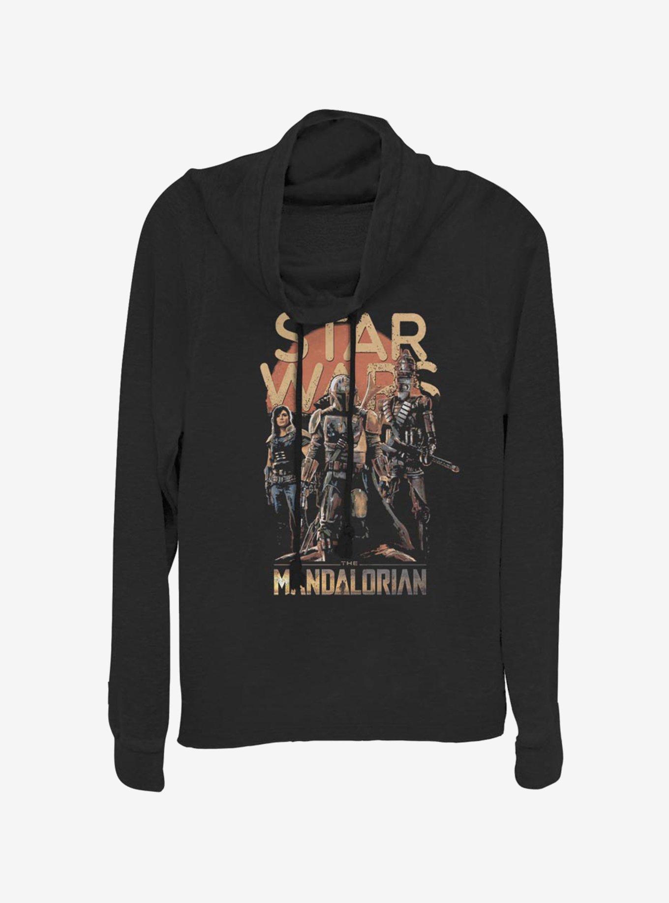 Star Wars The Mandalorian Character Pose Cowlneck Long-Sleeve Womens Top, , hi-res